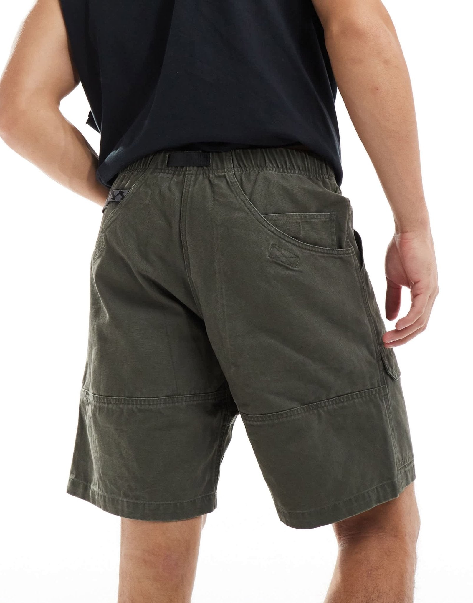 Gramicci canvas cargo short in khaki - ASOS Sample Sale EU Store