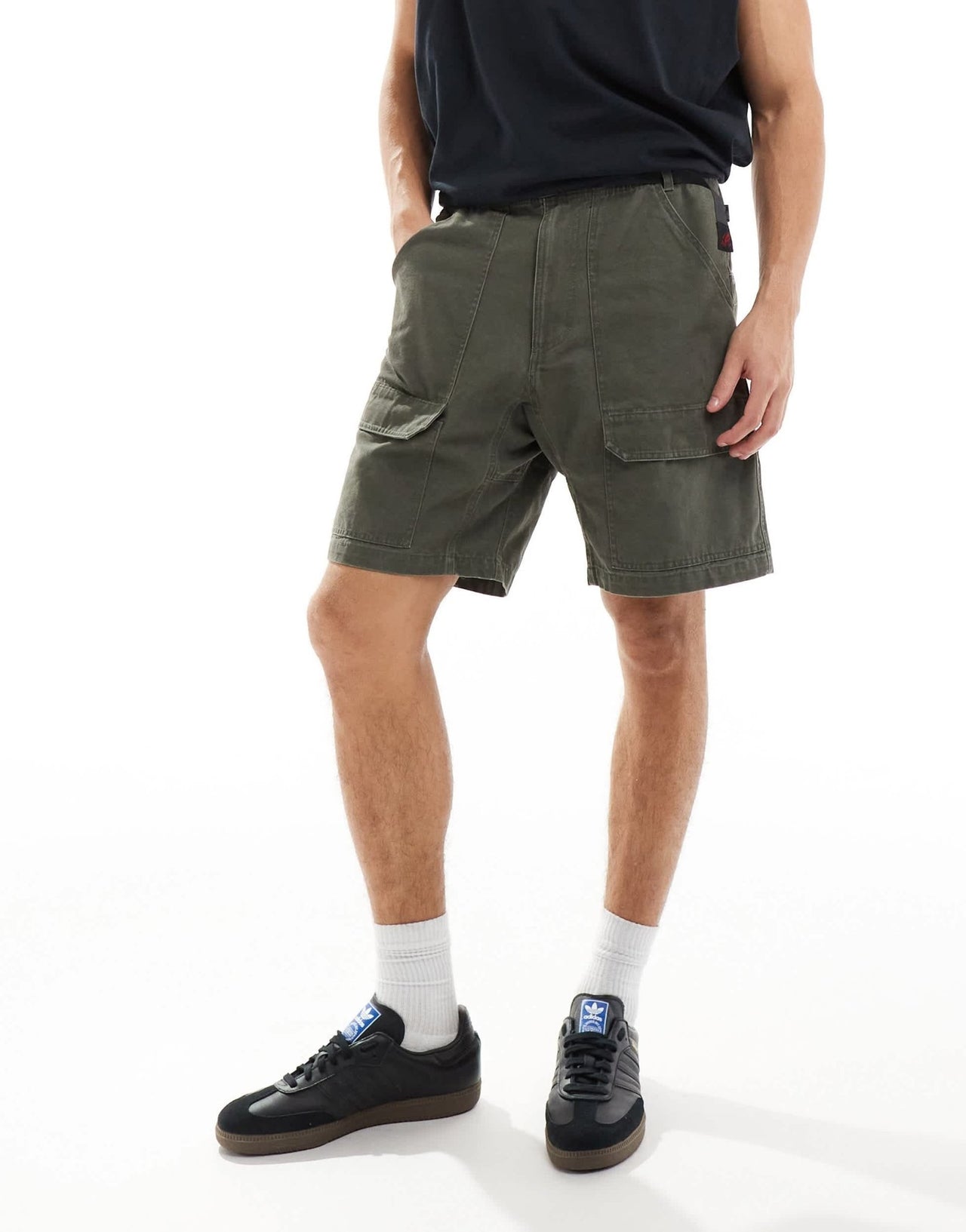 Gramicci canvas cargo short in khaki - ASOS Sample Sale EU Store