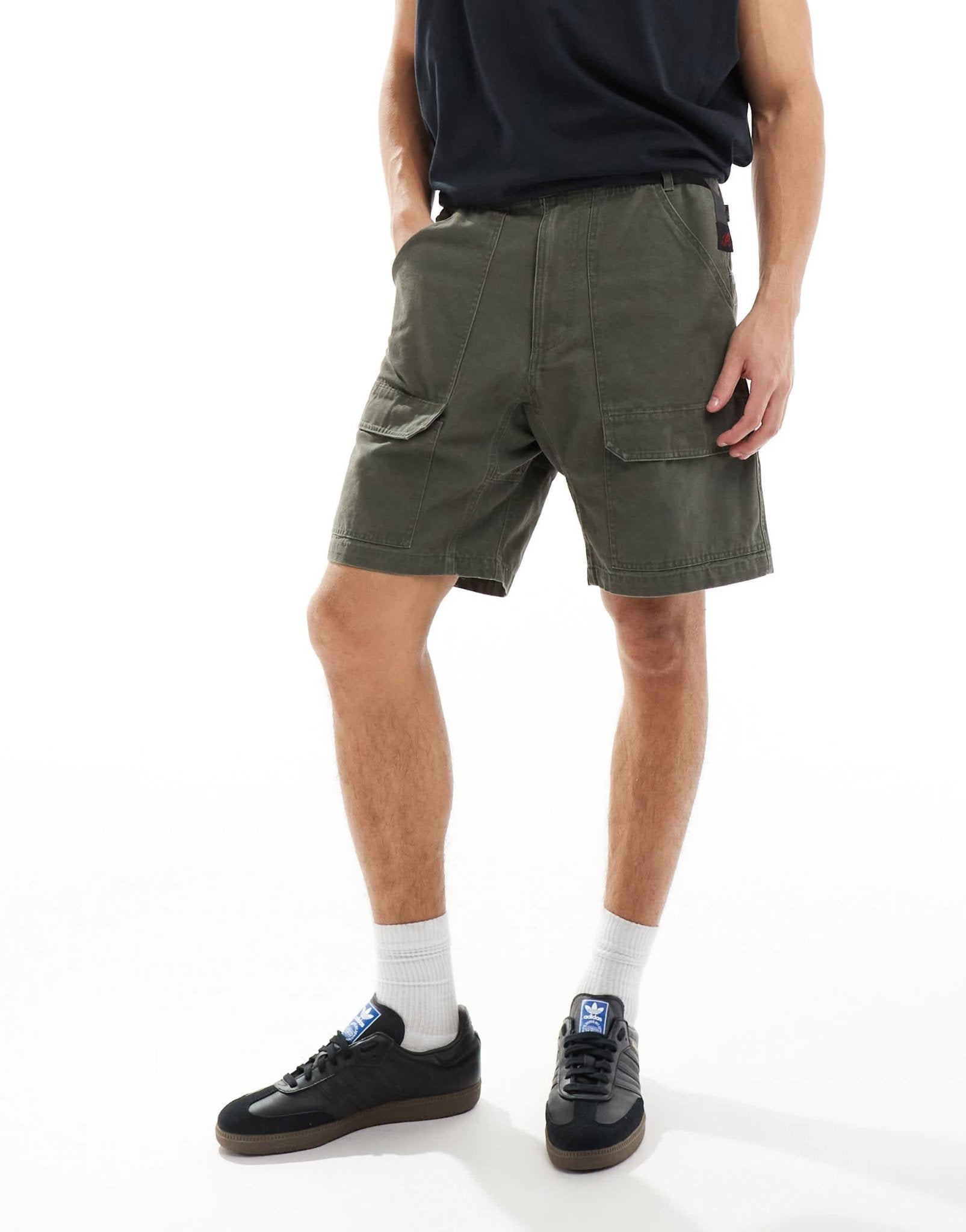 Gramicci canvas cargo short in khaki - ASOS Sample Sale EU Store