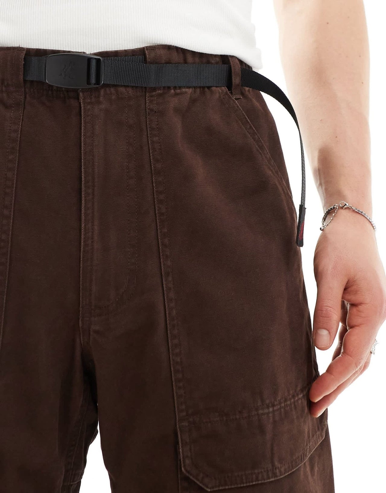 Gramicci canvas pocket trouser in dark beige - ASOS Sample Sale EU Store