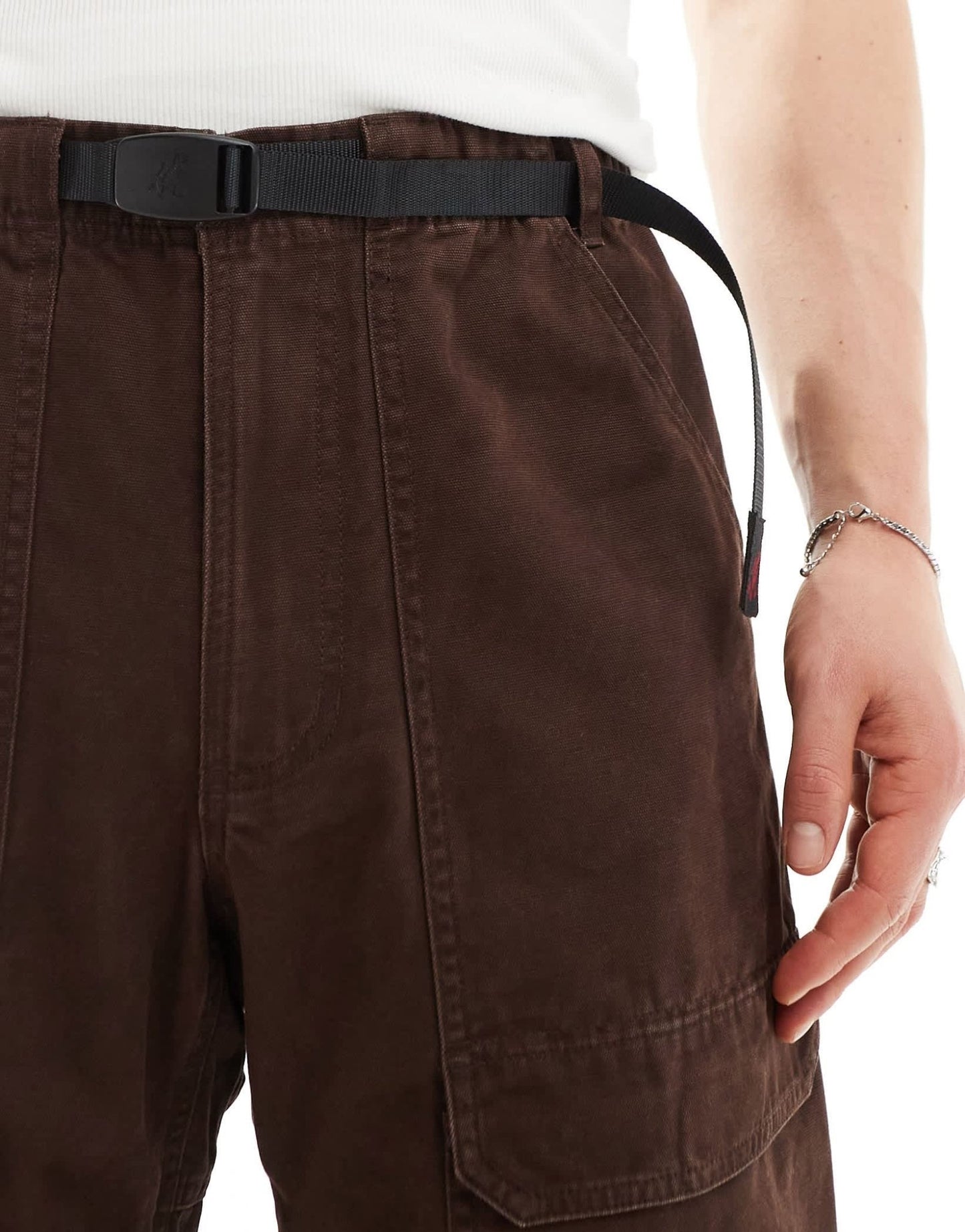 Gramicci canvas pocket trouser in dark beige - ASOS Sample Sale EU Store