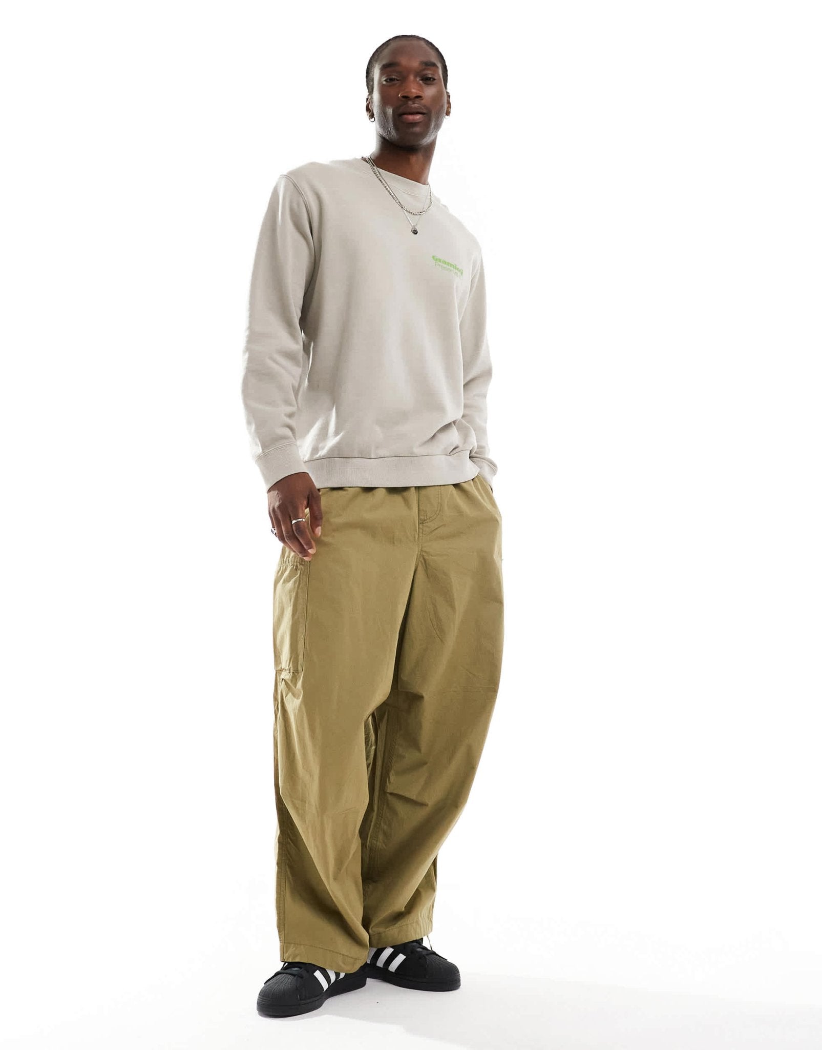 Gramicci preserve it graphic sweatshirt in pigment oat - ASOS Sample Sale EU Store