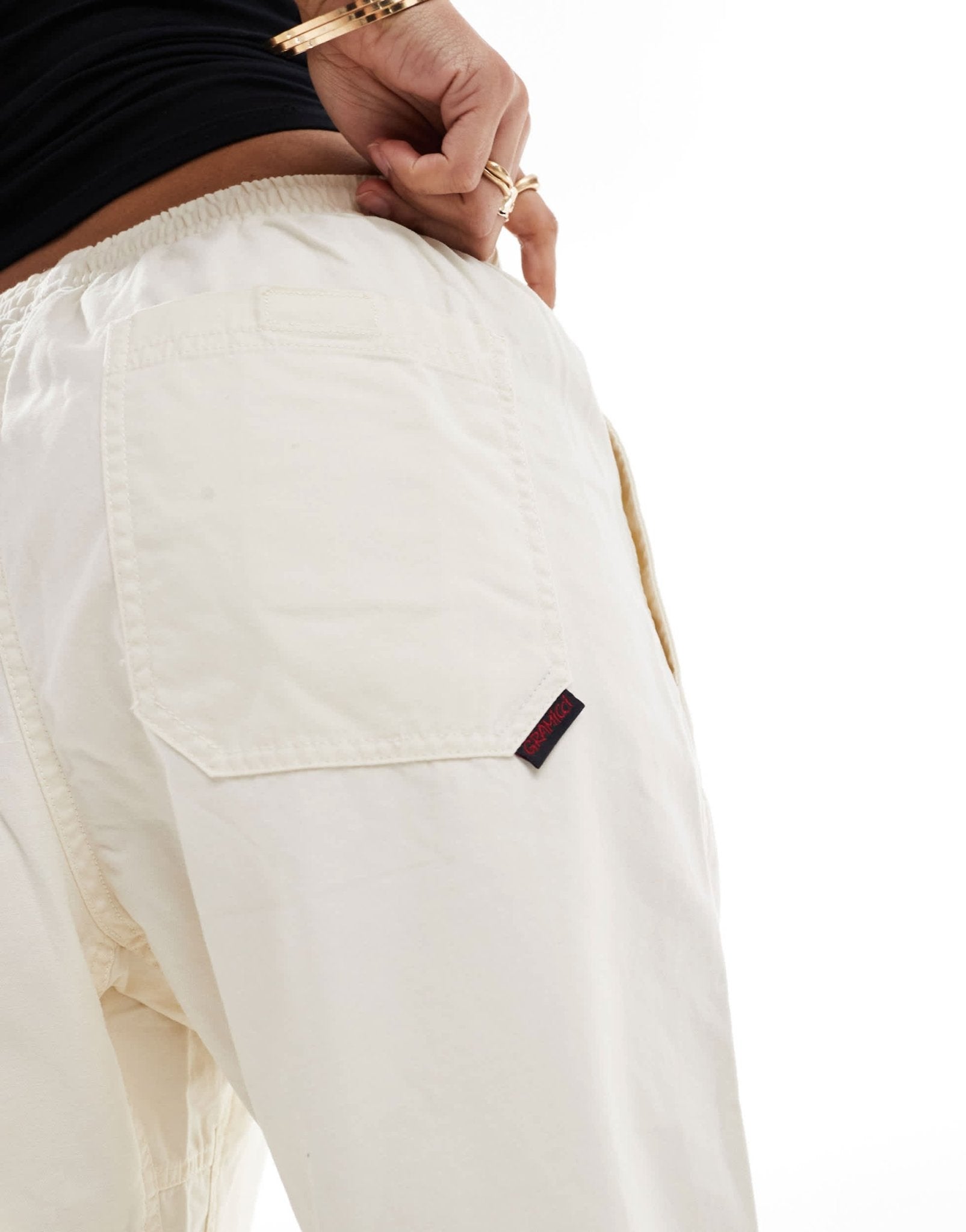 Gramicci unisex brushed cotton pull on trouser in cream - ASOS Sample Sale EU Store