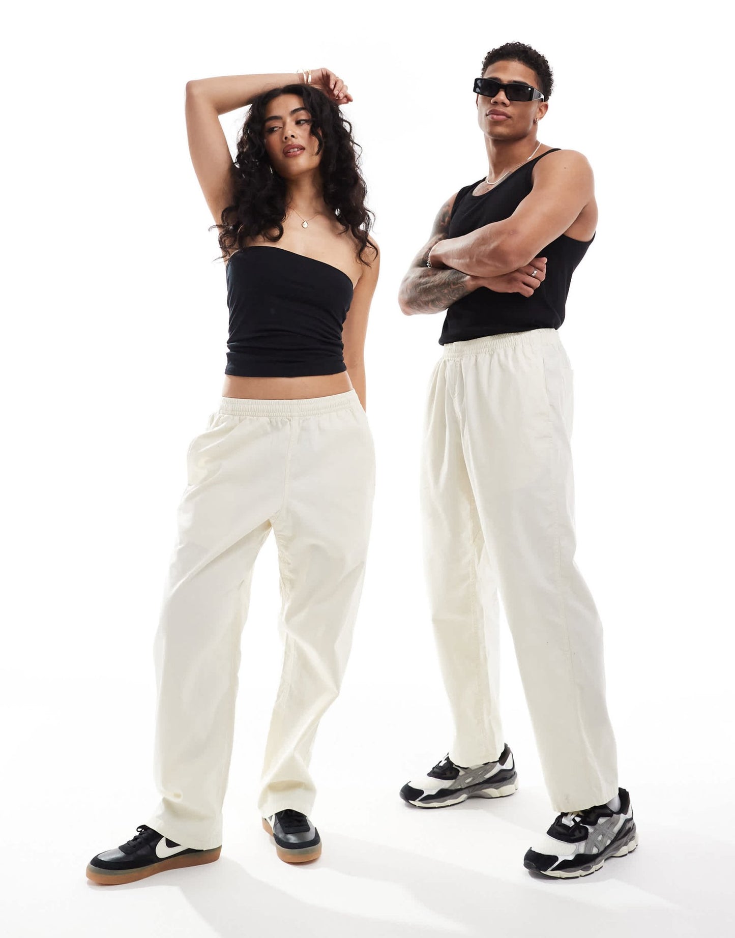 Gramicci unisex brushed cotton pull on trouser in cream - ASOS Sample Sale EU Store