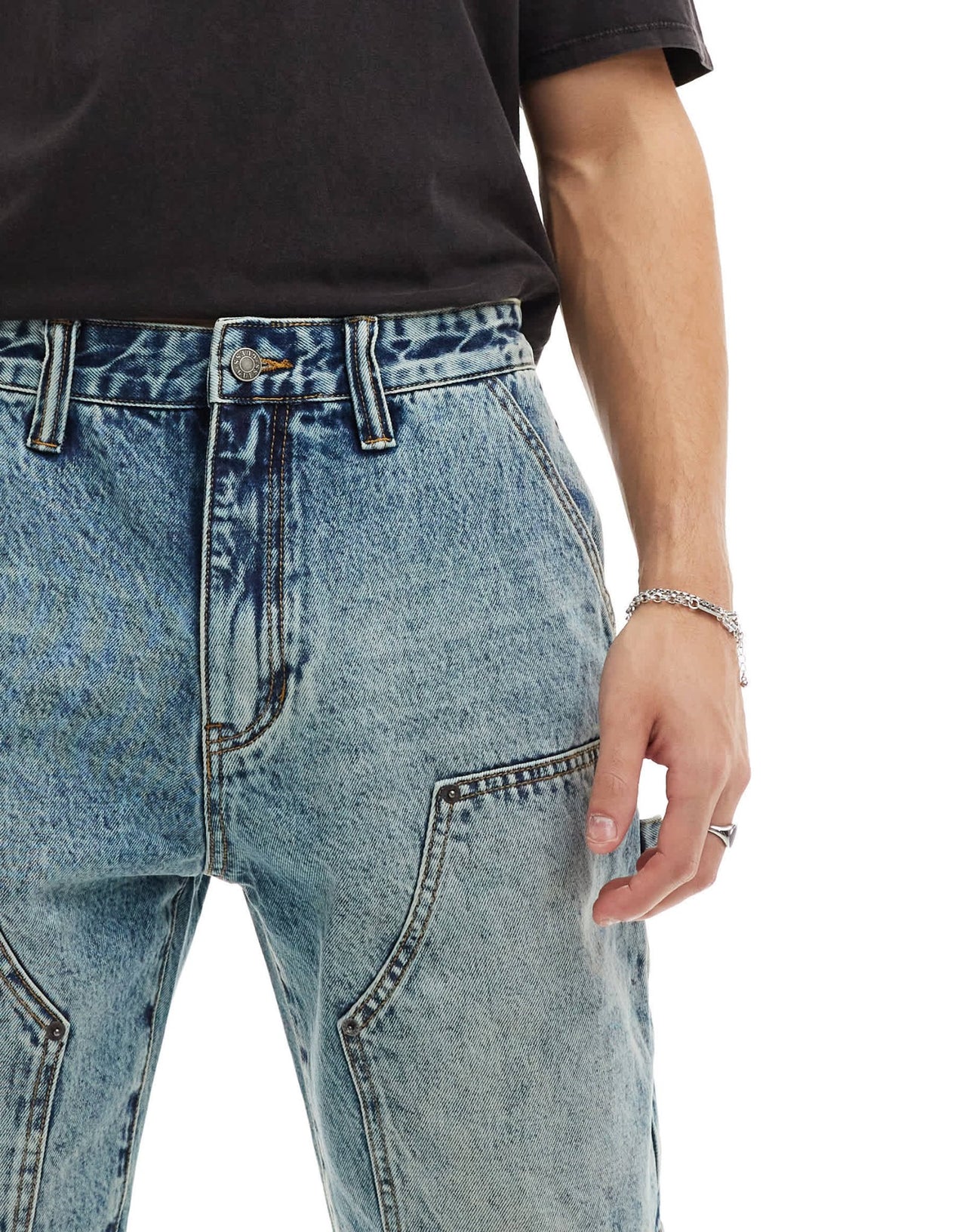 Guess Originals denim carpenter shorts in midwash blue - ASOS Sample Sale EU Store