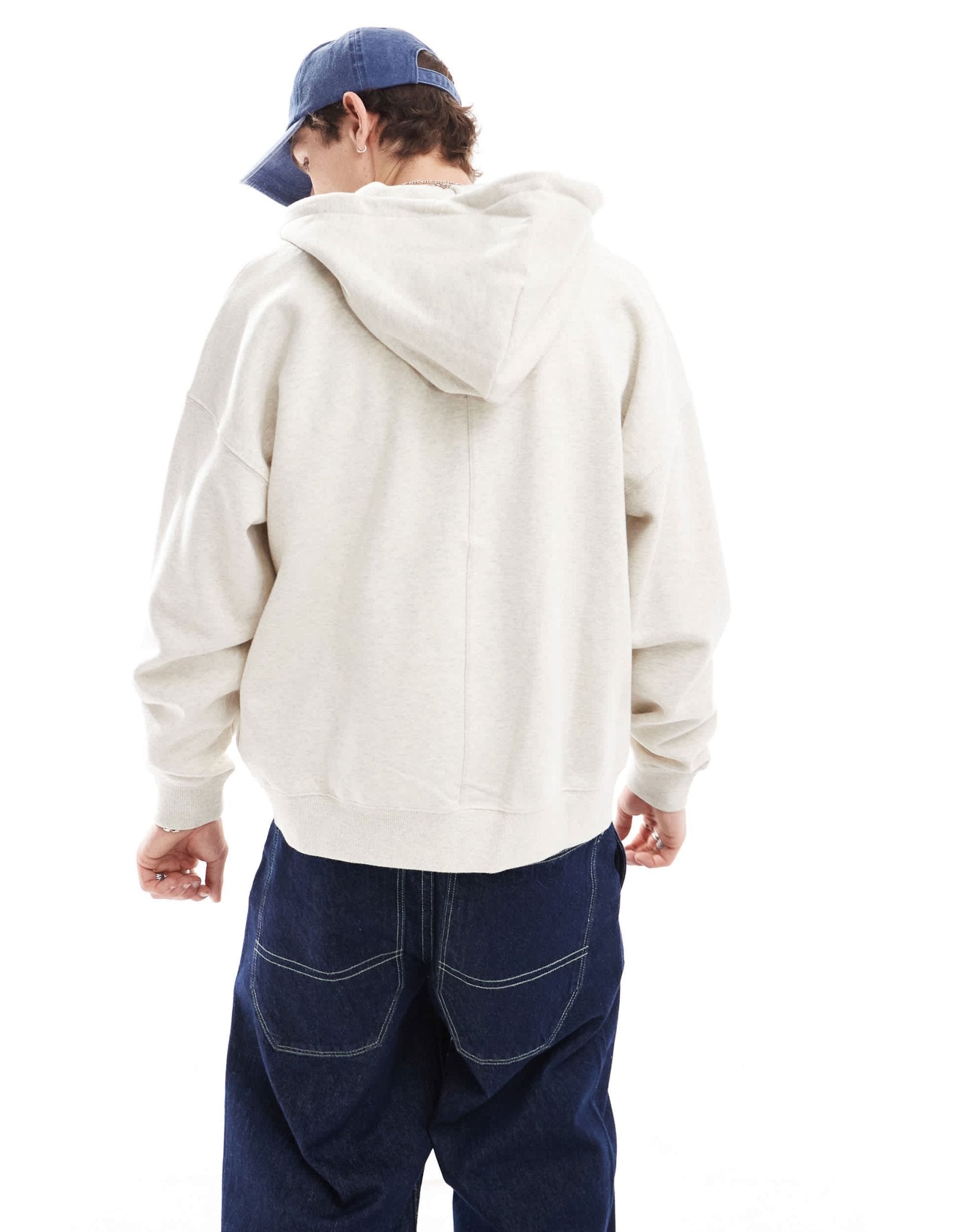 Guess Originals unisex stacked logo zip - up hoodie in heather grey - ASOS Sample Sale EU Store