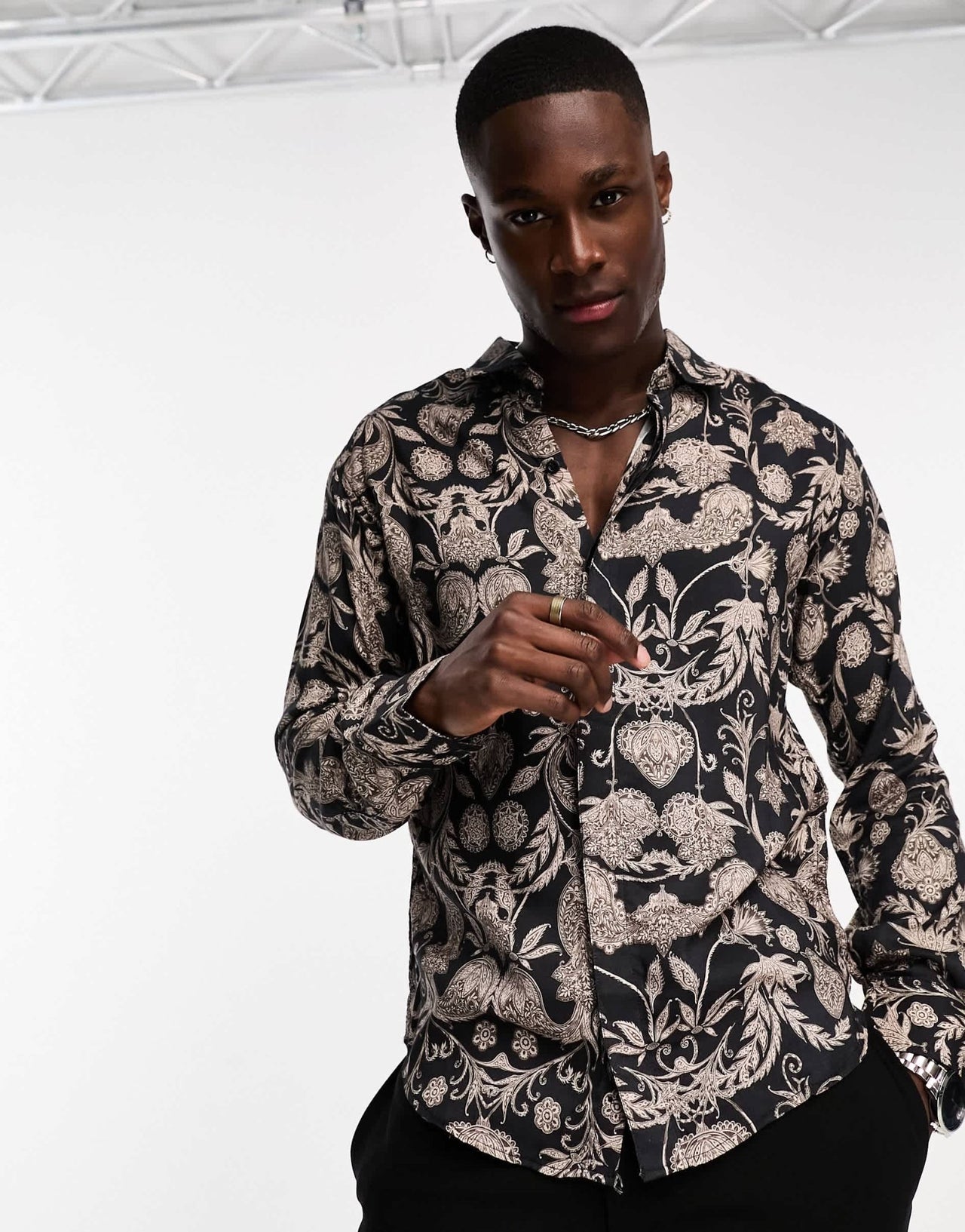 Harry Brown revere short sleeve loose fit floral print shirt - ASOS Sample Sale EU Store