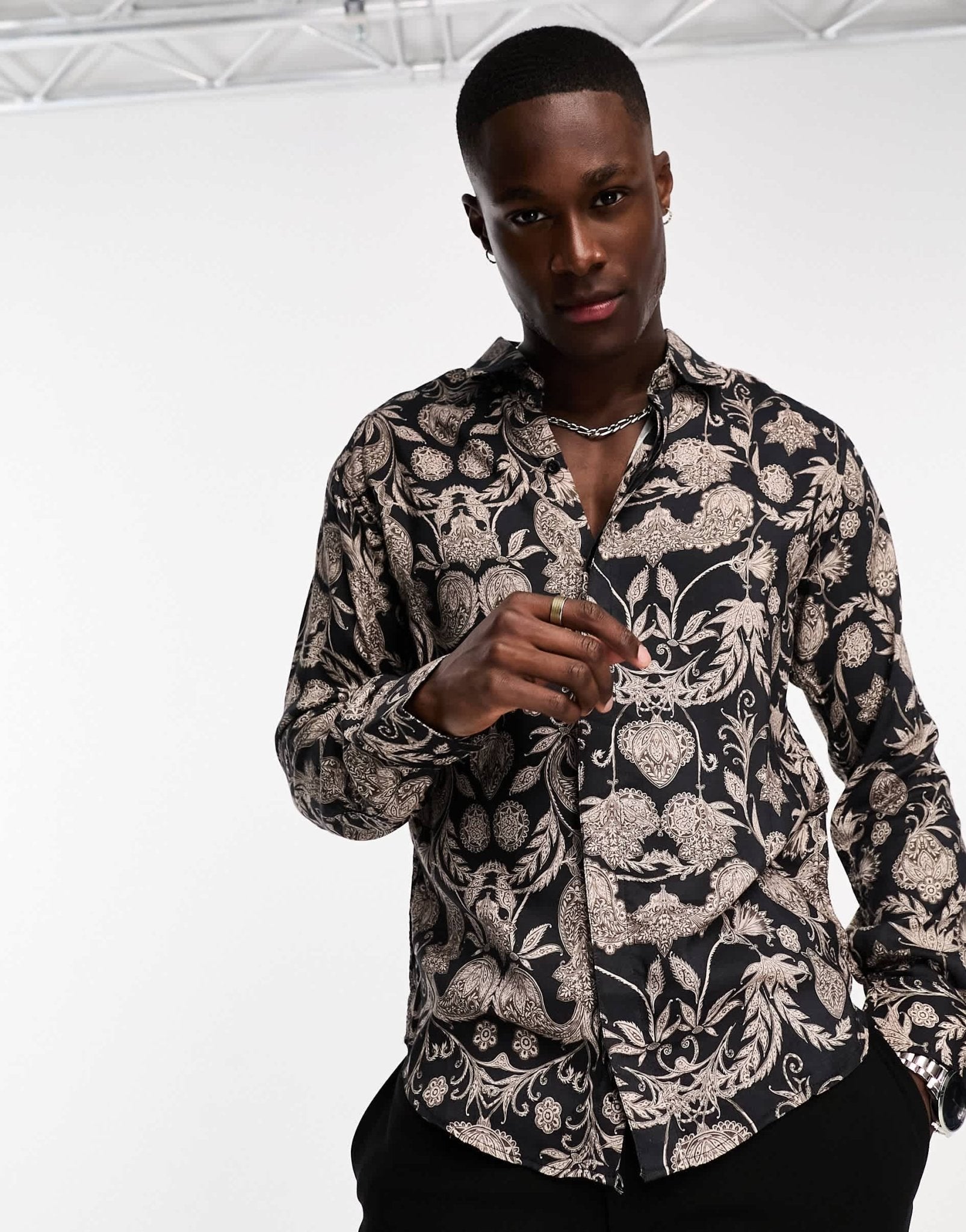 Harry Brown revere short sleeve loose fit floral print shirt - ASOS Sample Sale EU Store