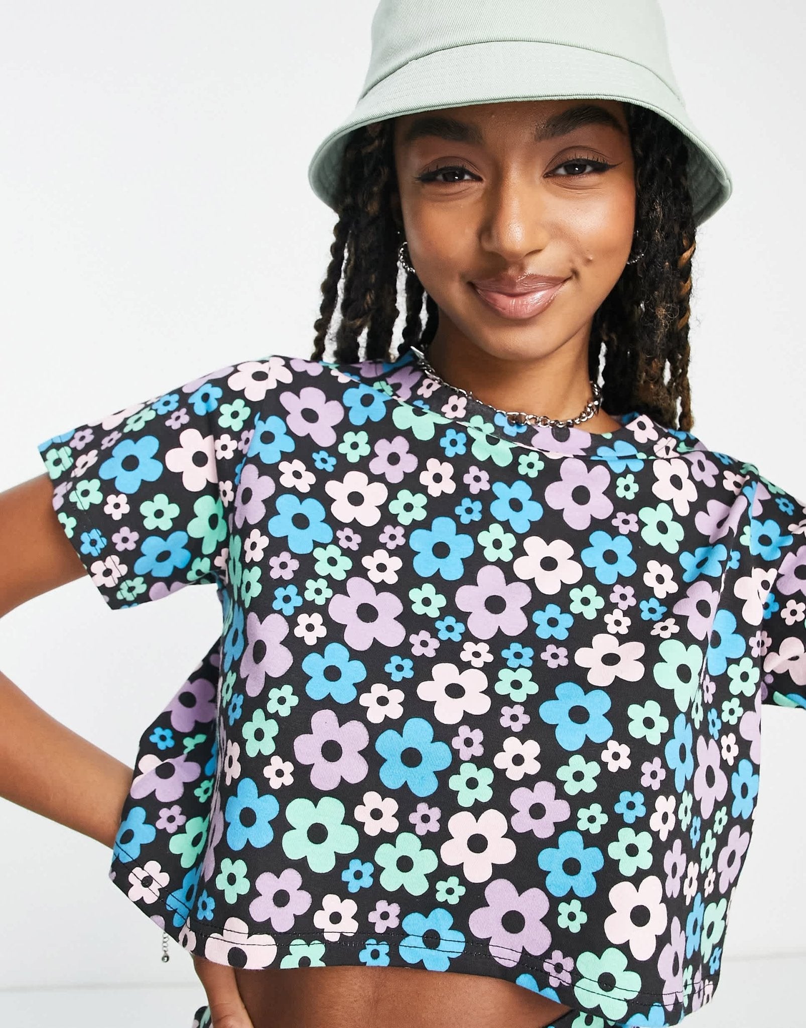 Hearbreak crop top co - ord in retro floral - ASOS Sample Sale EU Store