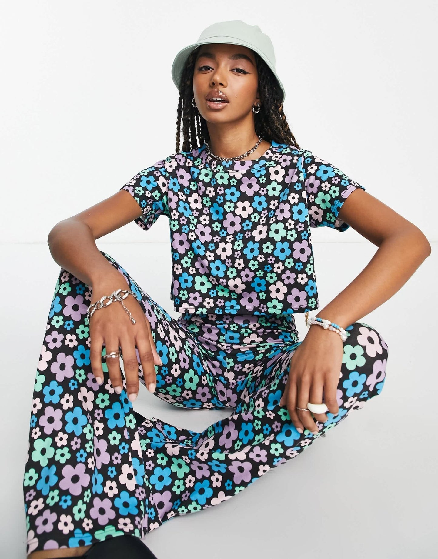 Hearbreak crop top co - ord in retro floral - ASOS Sample Sale EU Store
