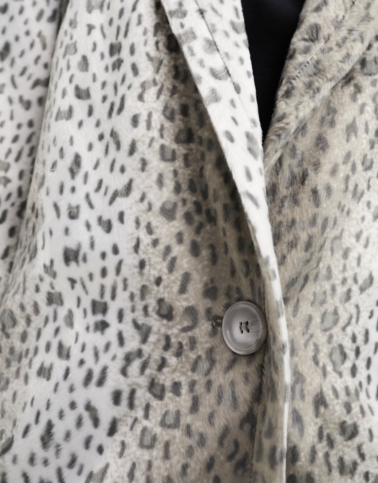Helene Berman faux leather college coat in snow leopard - ASOS Sample Sale EU Store