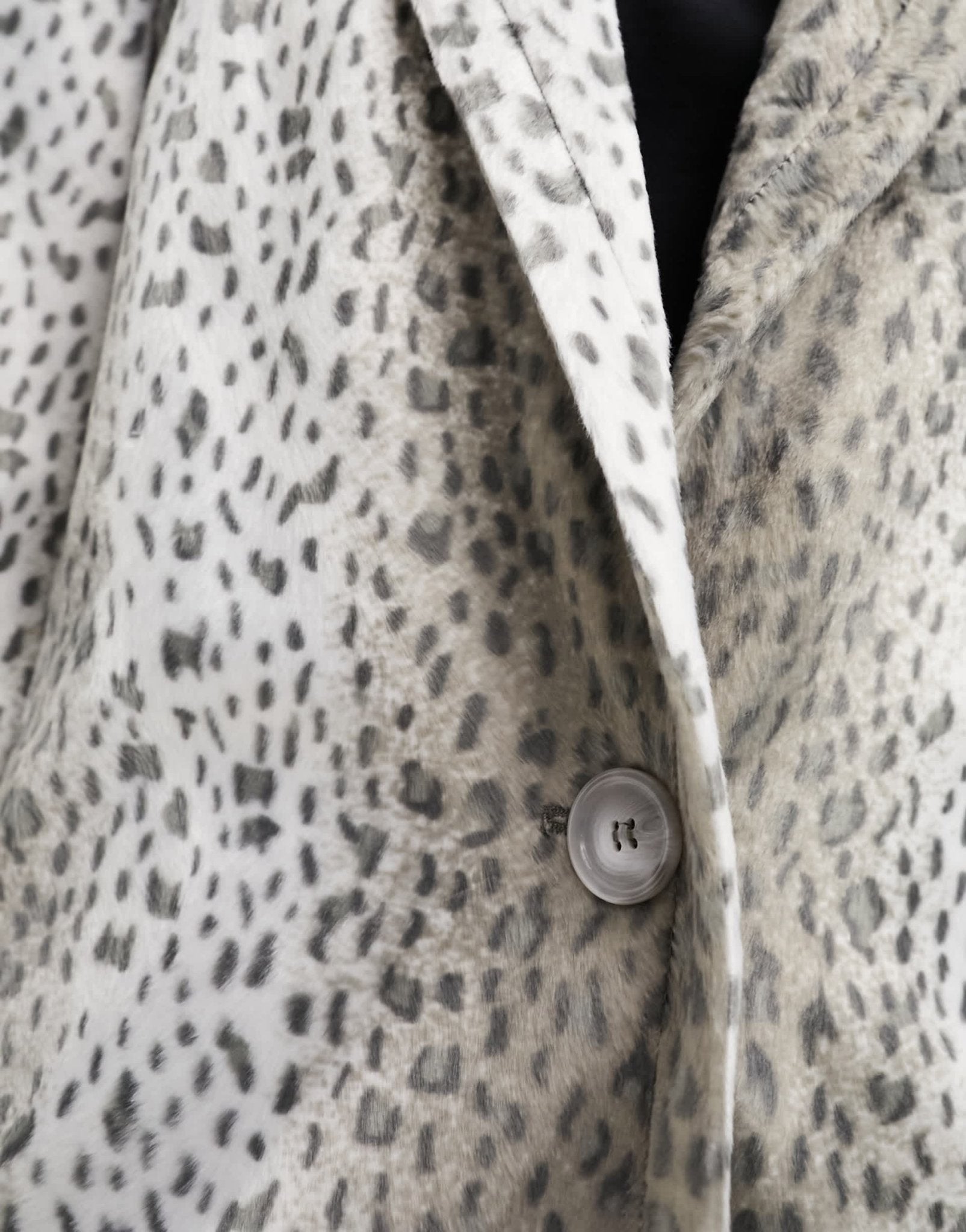 Helene Berman faux leather college coat in snow leopard - ASOS Sample Sale EU Store