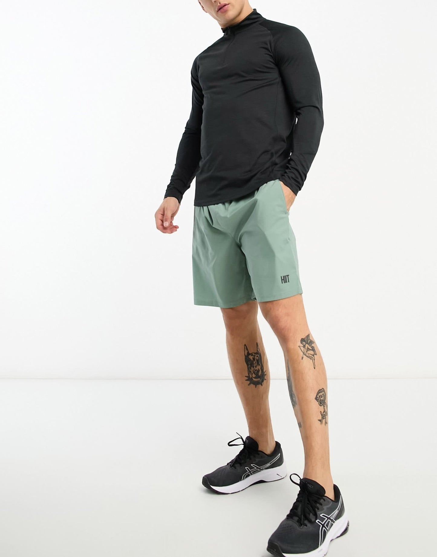 HIIT long sleeve training top with 1/4 zip in black marl - ASOS Sample Sale EU Store