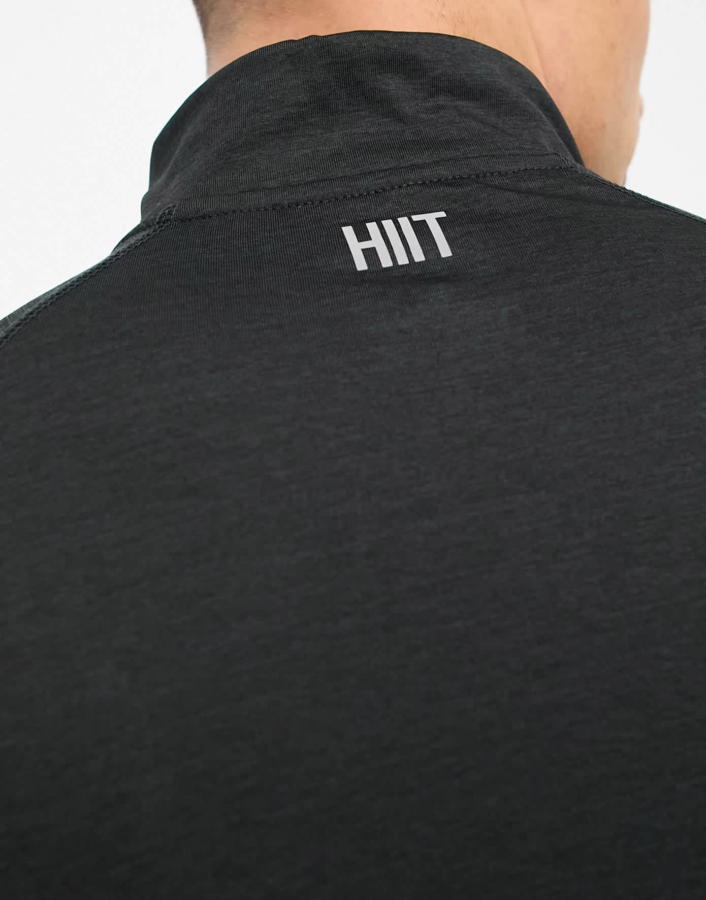 HIIT long sleeve training top with 1/4 zip in black marl - ASOS Sample Sale EU Store