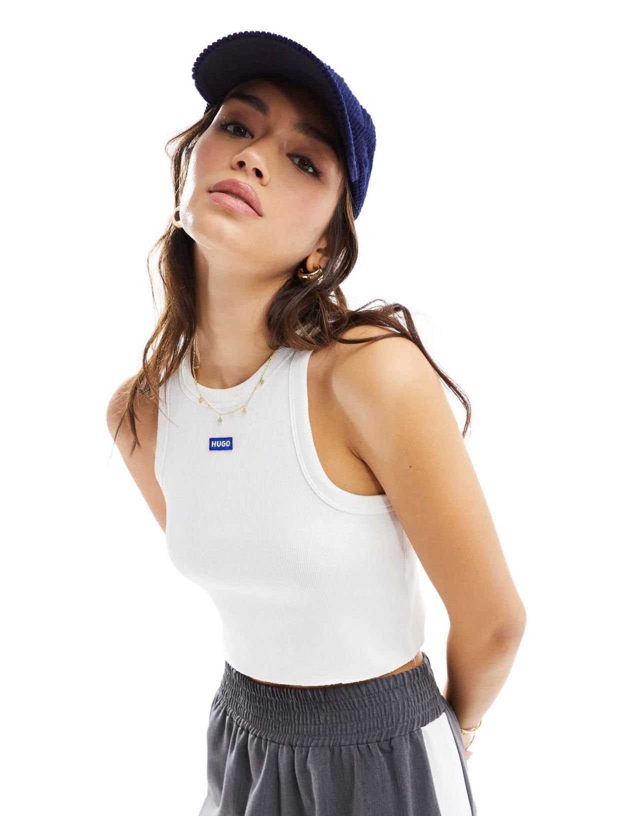 HUGO BLUE baby tank in white - ASOS Sample Sale EU Store
