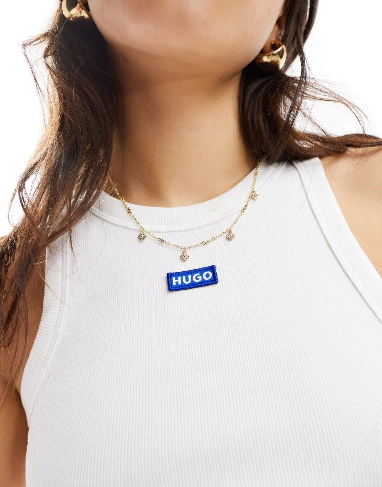HUGO BLUE baby tank in white - ASOS Sample Sale EU Store