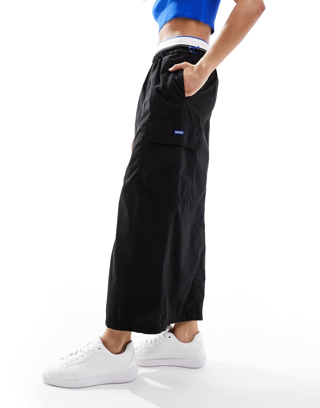 HUGO BLUE cargo maxi skirt in black - ASOS Sample Sale EU Store