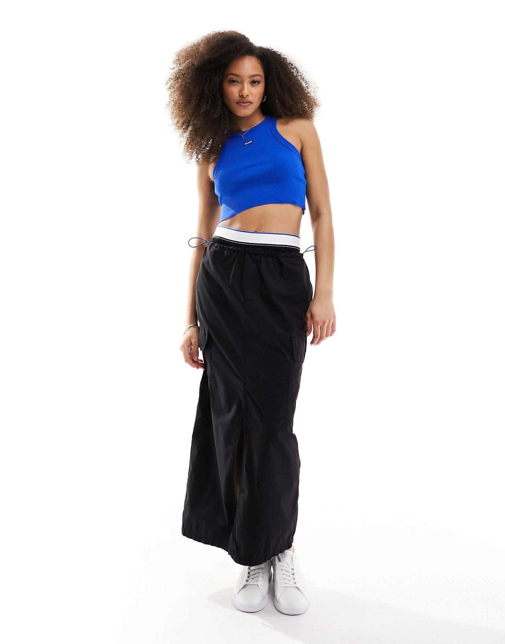 HUGO BLUE cargo maxi skirt in black - ASOS Sample Sale EU Store