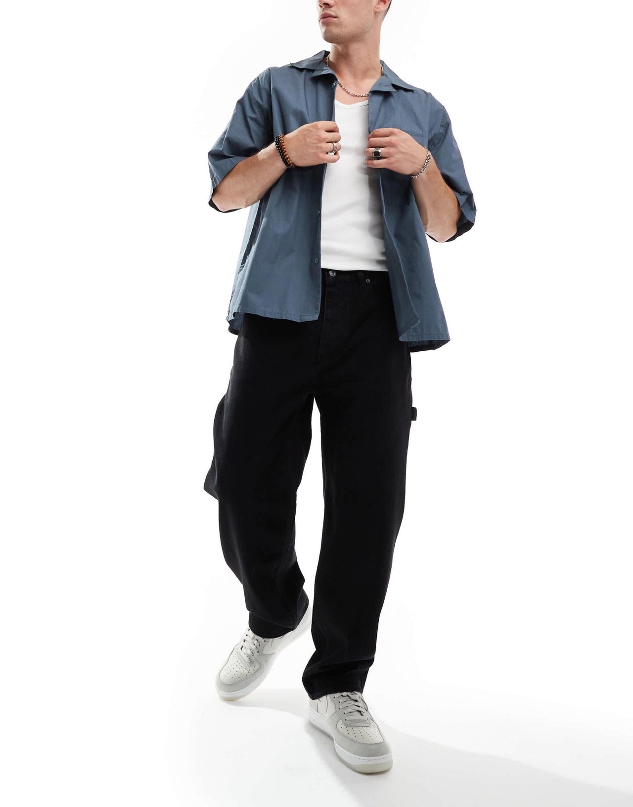 HUGO Blue carpenter 3 denim jeans in black - ASOS Sample Sale EU Store