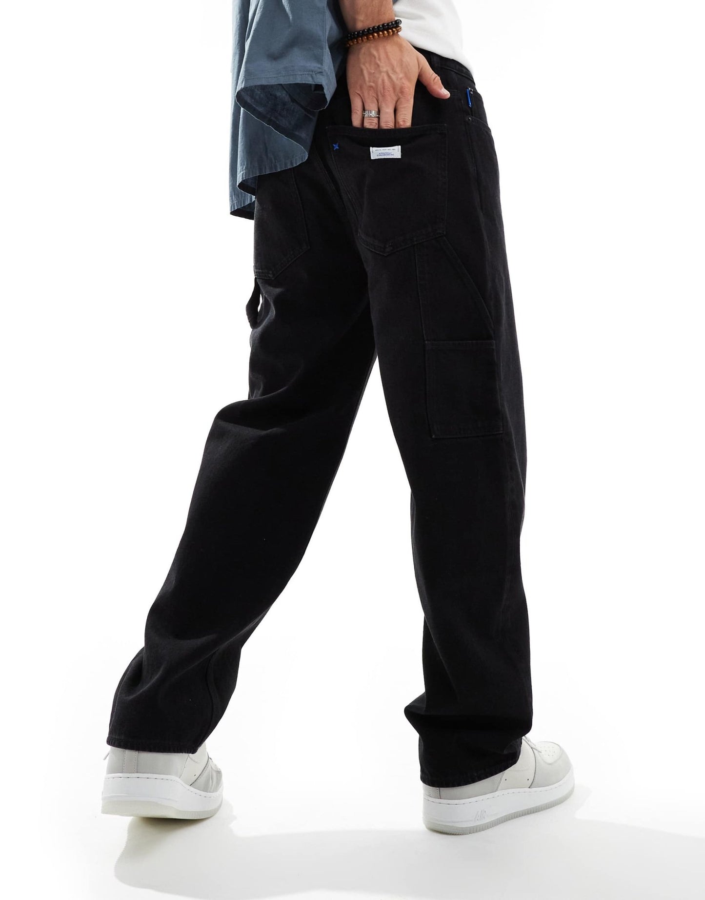 HUGO Blue carpenter 3 denim jeans in black - ASOS Sample Sale EU Store