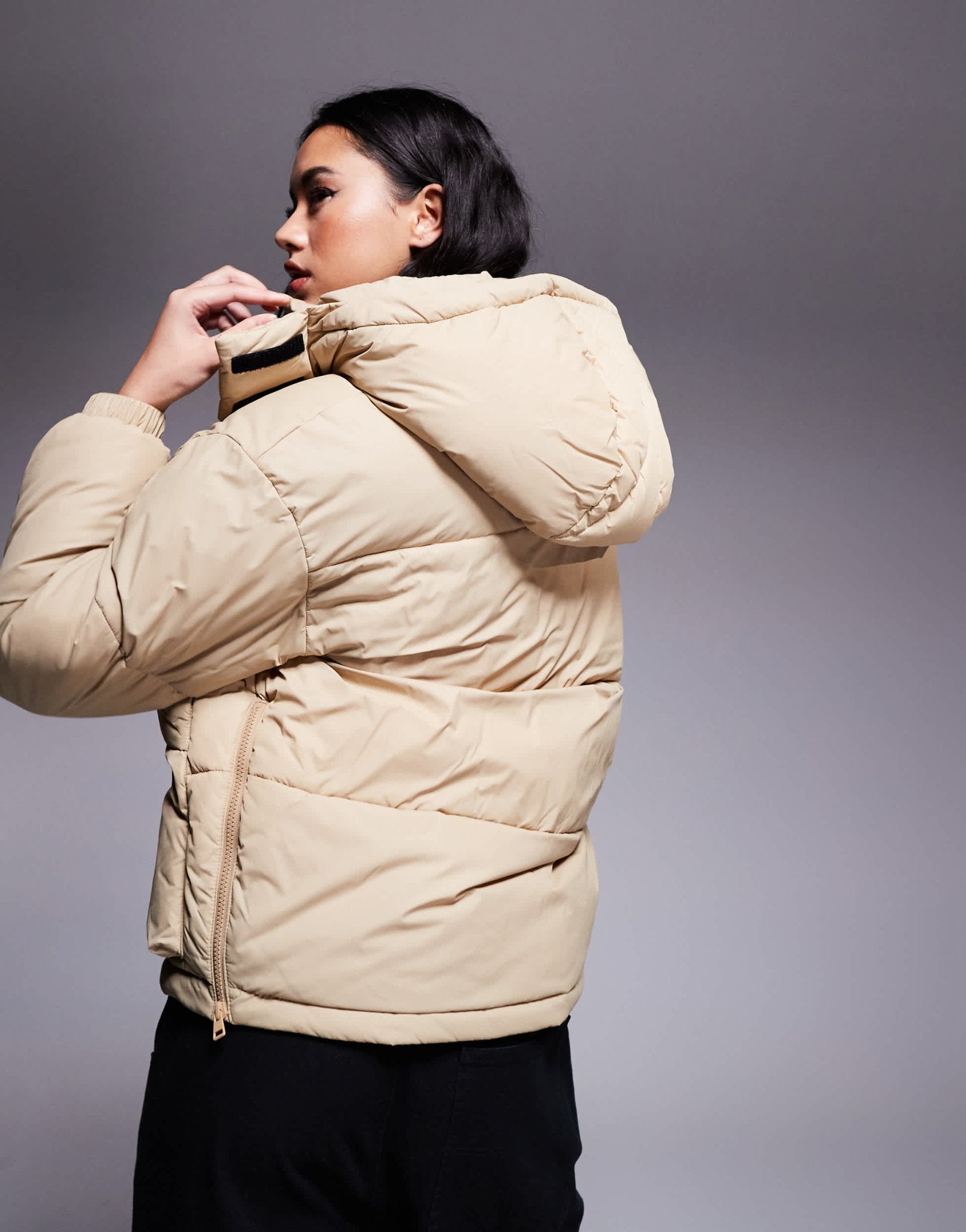 HUGO Blue finley puffer jacket in beige - ASOS Sample Sale EU Store
