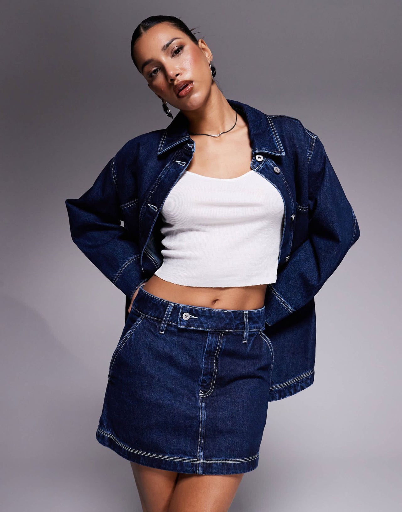 HUGO Blue garalia denim skirt in dark blue - ASOS Sample Sale EU Store