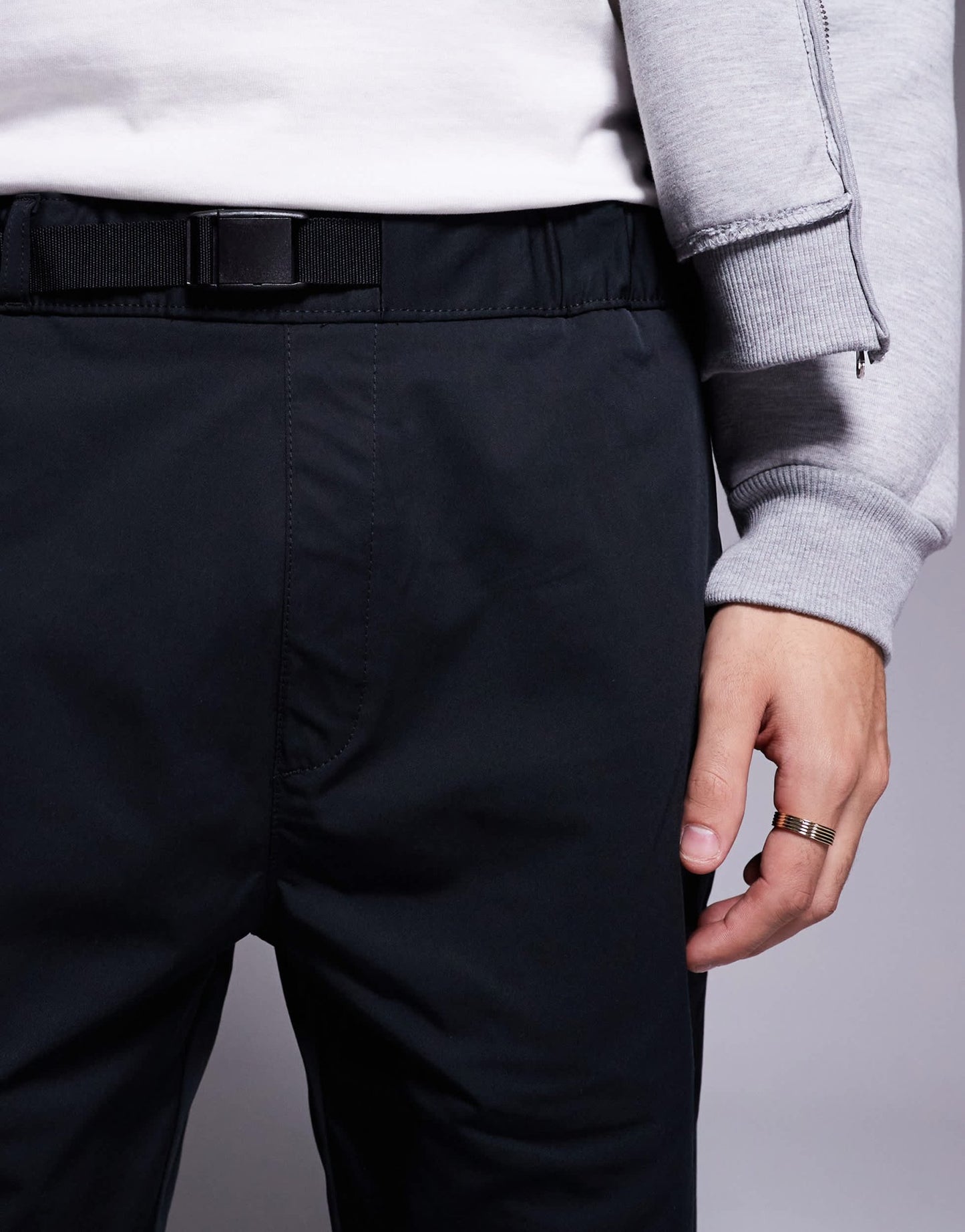 HUGO BLUE Geiko tapered fit trousers in black - ASOS Sample Sale EU Store