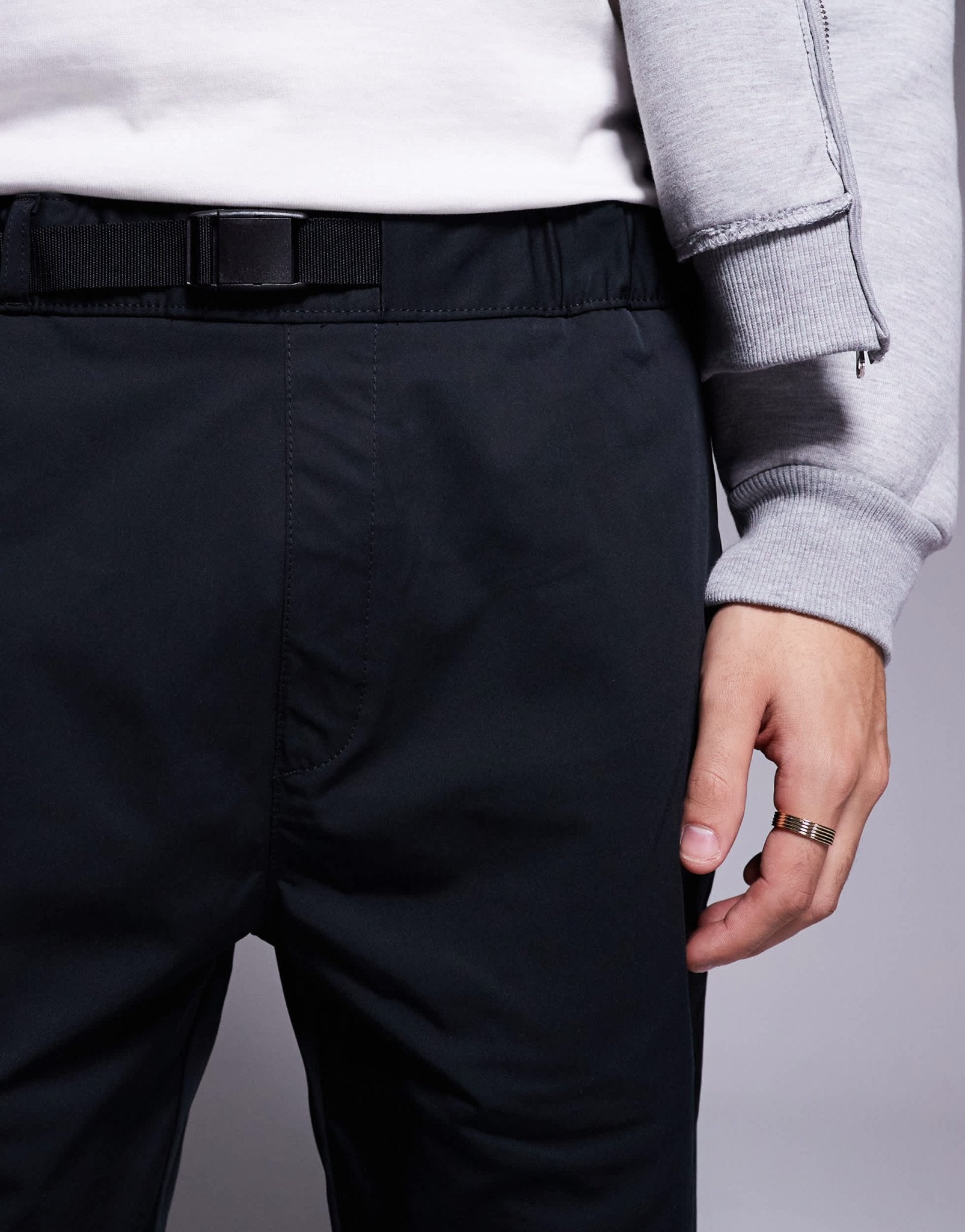 HUGO BLUE Geiko tapered fit trousers in black - ASOS Sample Sale EU Store