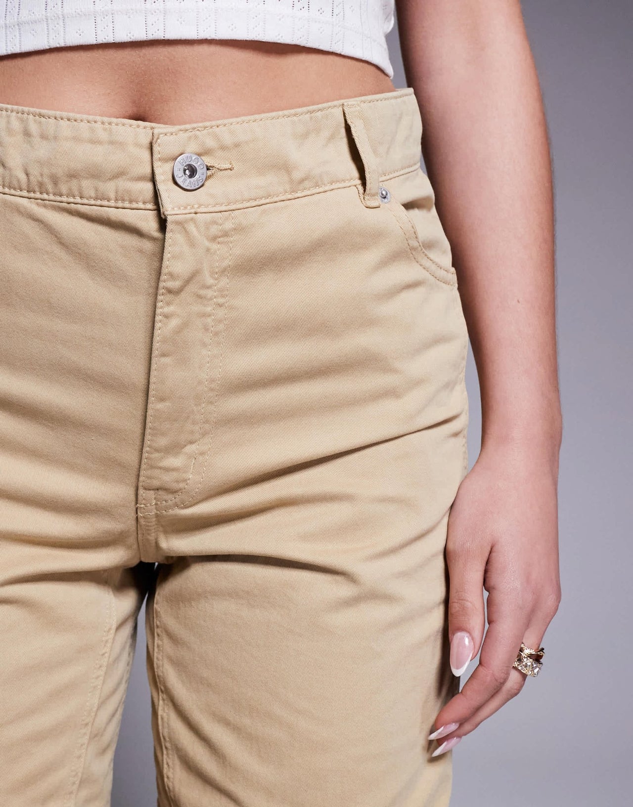 HUGO Blue hunder trousers in beige - ASOS Sample Sale EU Store