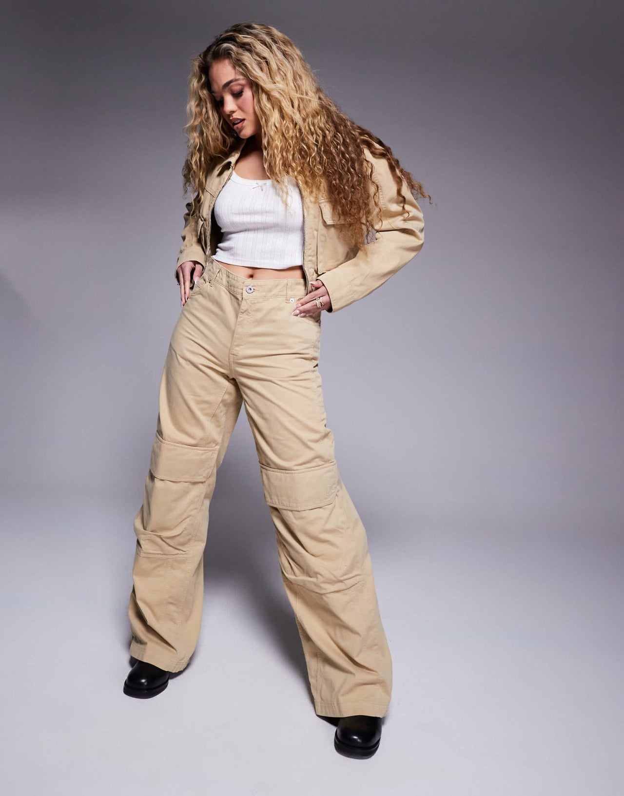 HUGO Blue hunder trousers in beige - ASOS Sample Sale EU Store