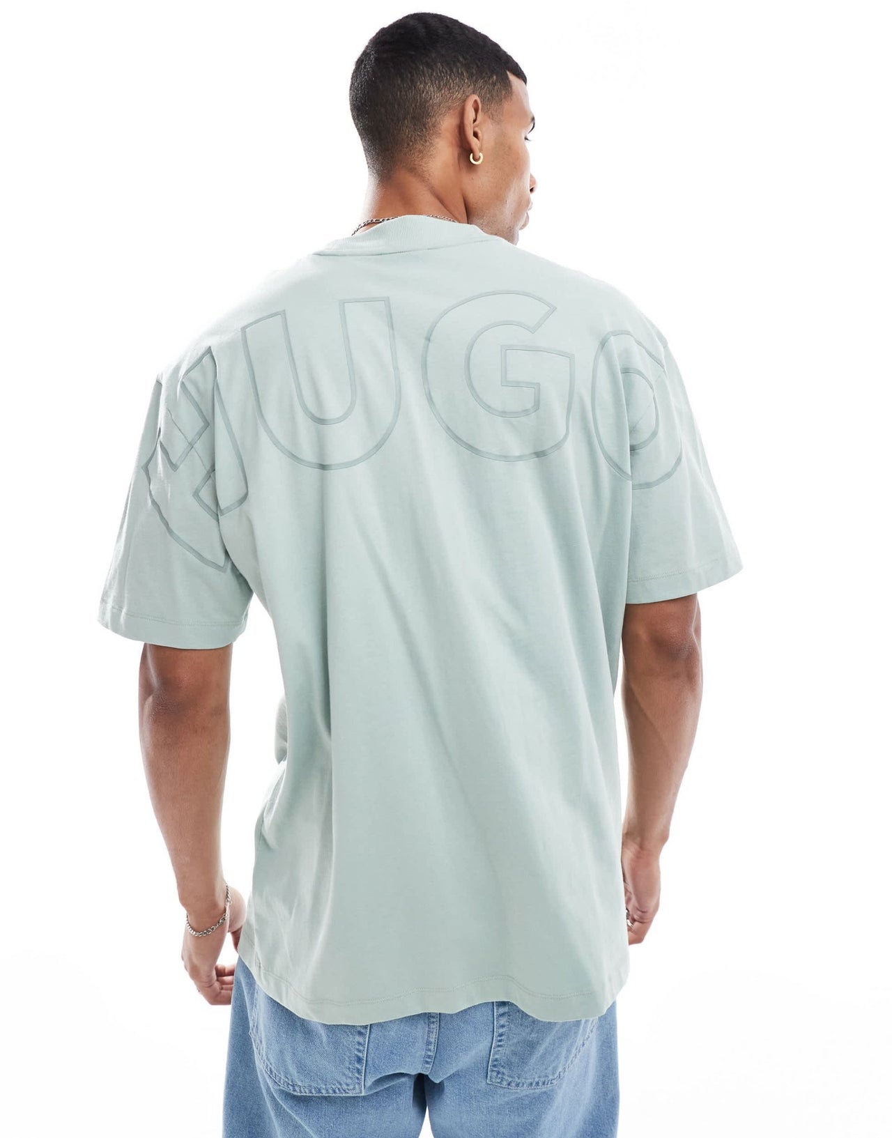 HUGO Blue nouveres relaxed fit t-shirt in light green - ASOS Sample Sale EU Store