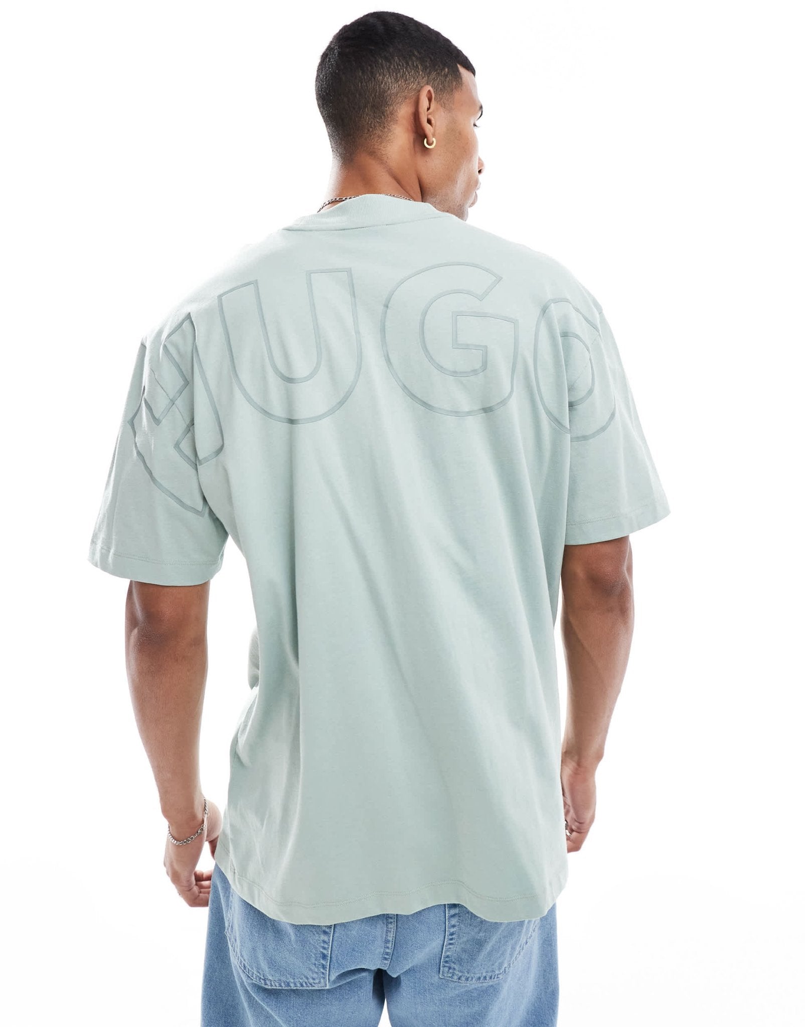 HUGO Blue nouveres relaxed fit t-shirt in light green - ASOS Sample Sale EU Store