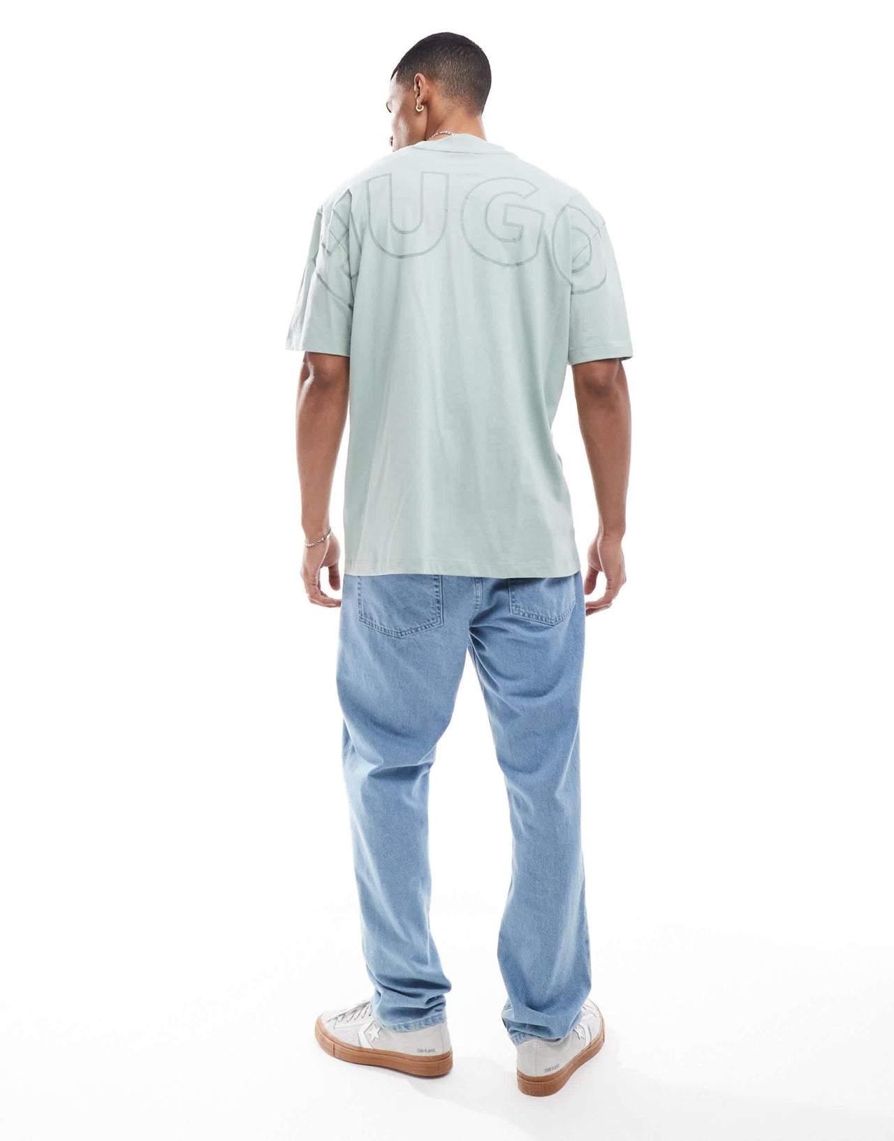 HUGO Blue nouveres relaxed fit t-shirt in light green - ASOS Sample Sale EU Store