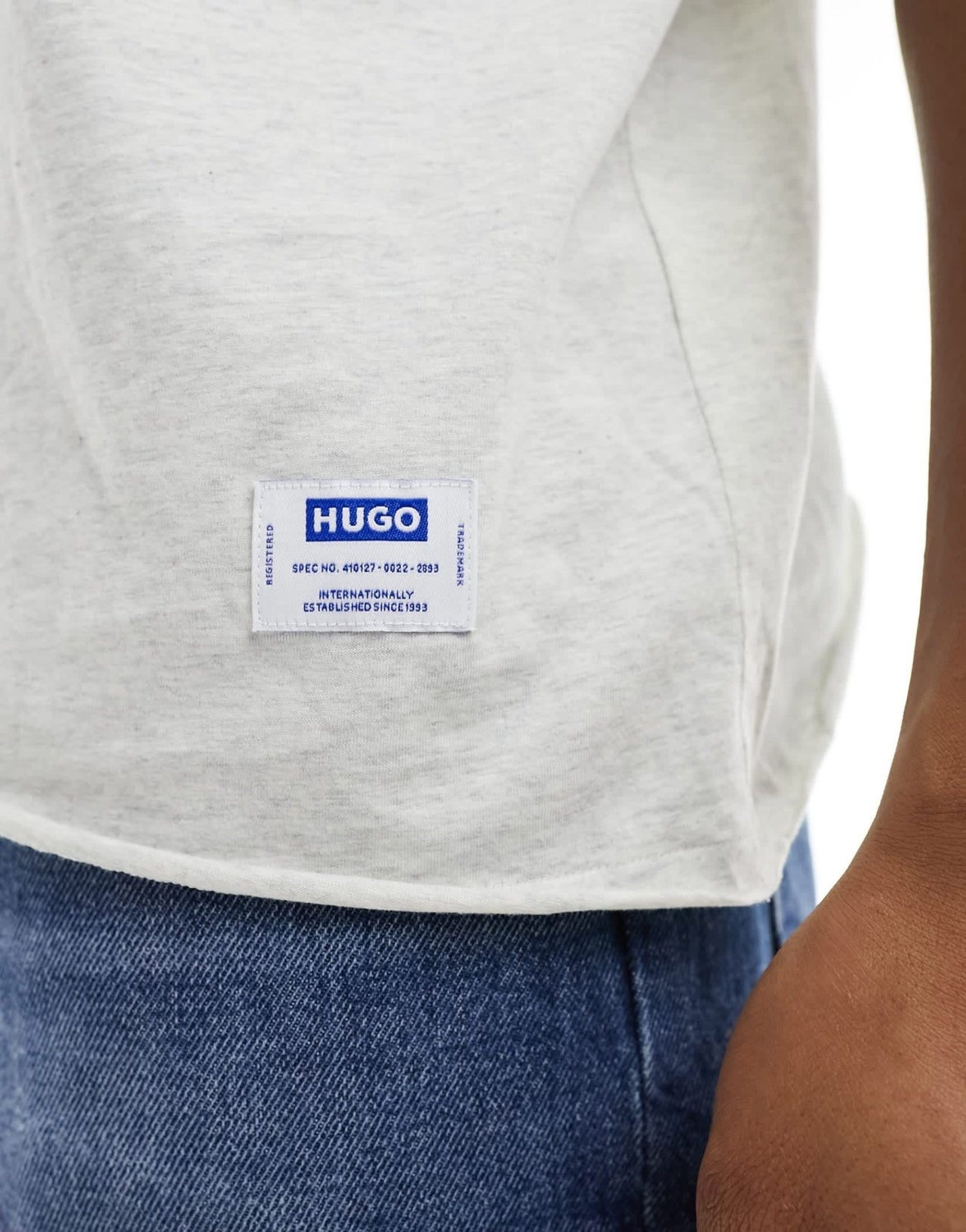 HUGO BLUE relaxed t-shirt in grey marl - ASOS Sample Sale EU Store