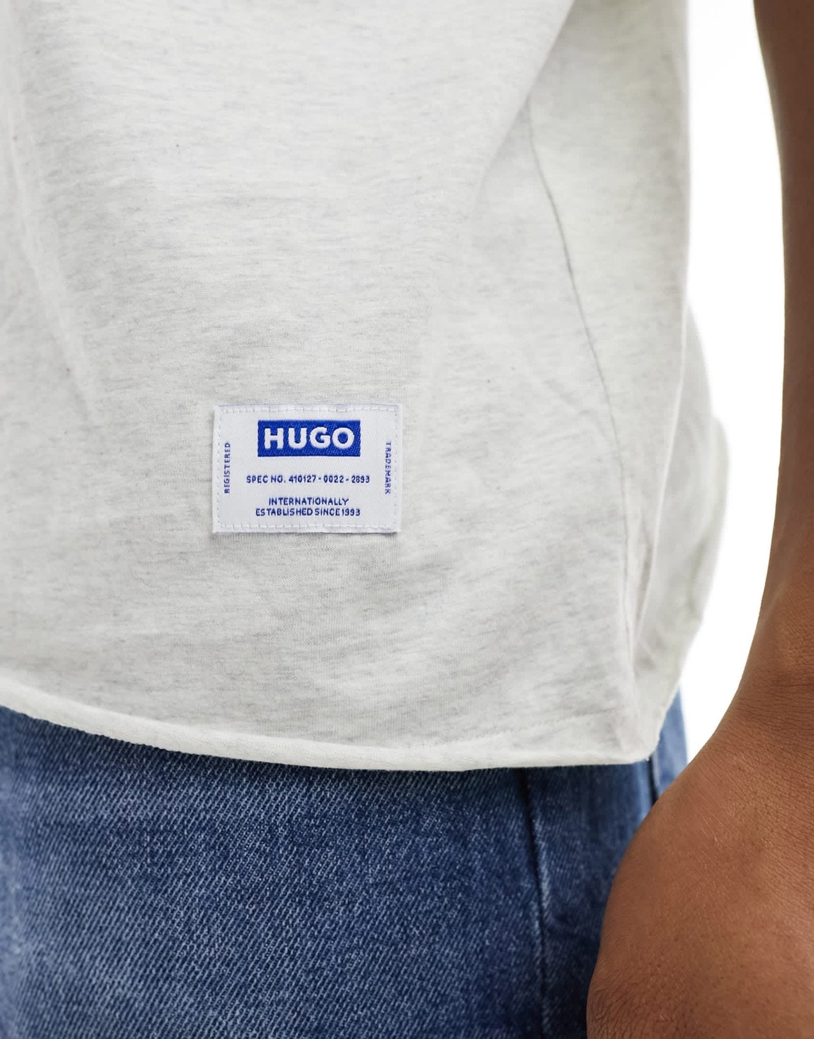 HUGO BLUE relaxed t-shirt in grey marl - ASOS Sample Sale EU Store