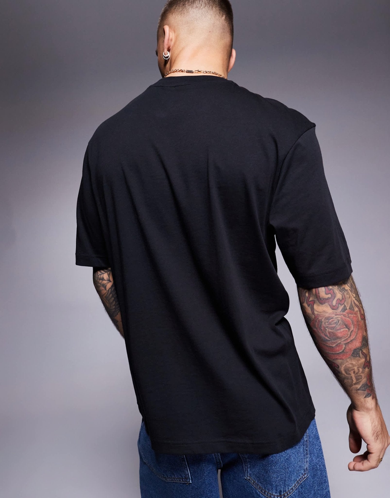 HUGO BLUE taco print t-shirt in black - ASOS Sample Sale EU Store