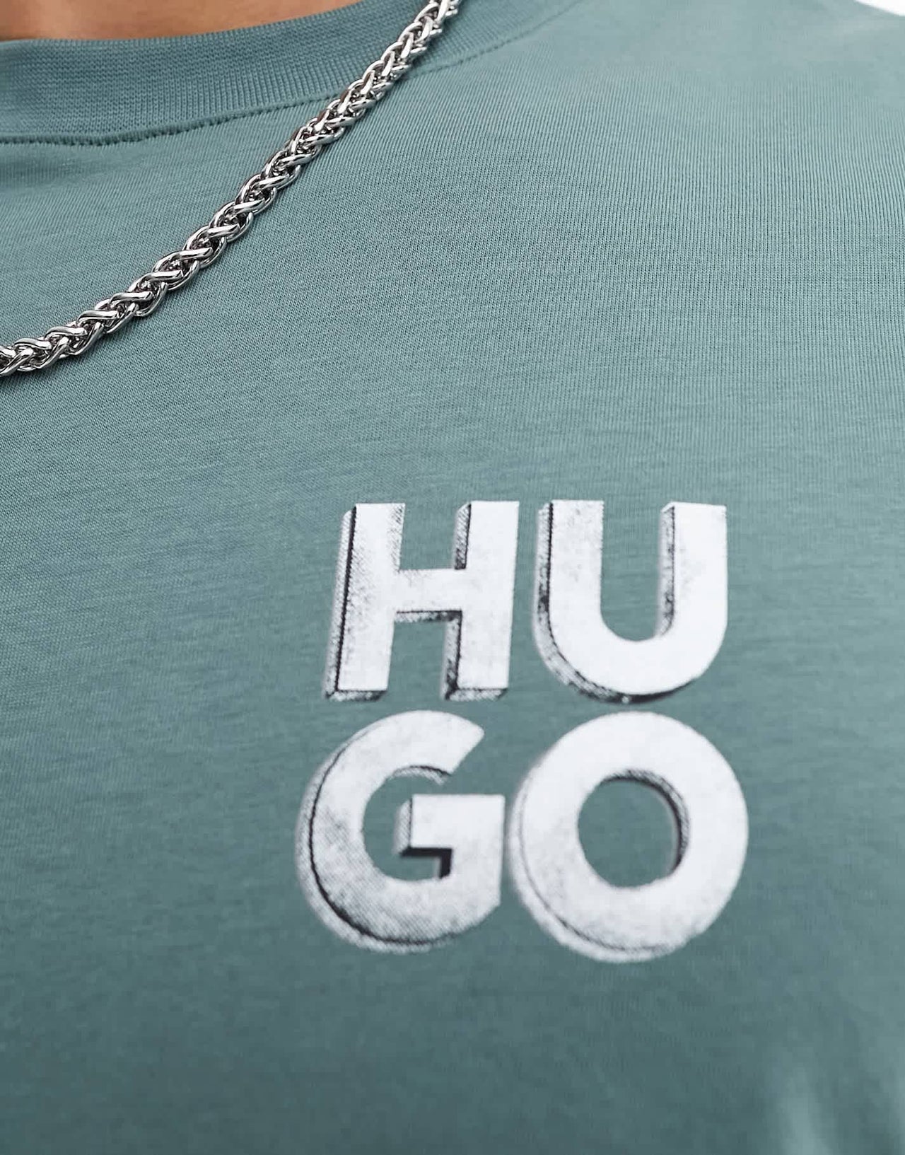HUGO Detzington241 t-shirt in green - ASOS Sample Sale EU Store