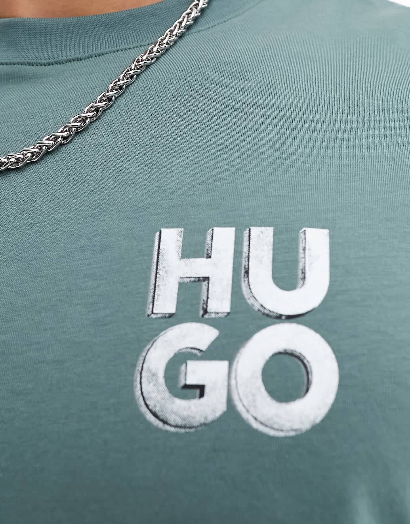 HUGO Detzington241 t-shirt in green - ASOS Sample Sale EU Store
