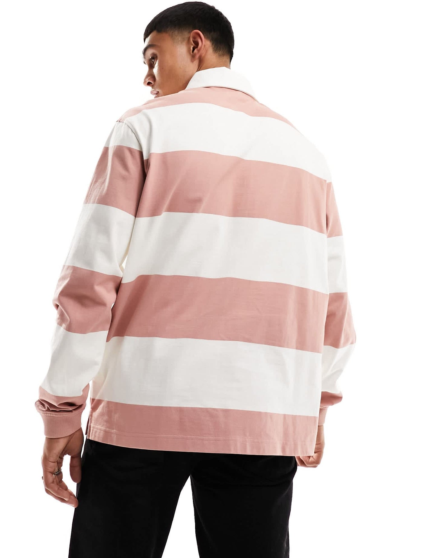 HUGO Diragbi relaxed fit rugby shirt in pink - ASOS Sample Sale EU Store