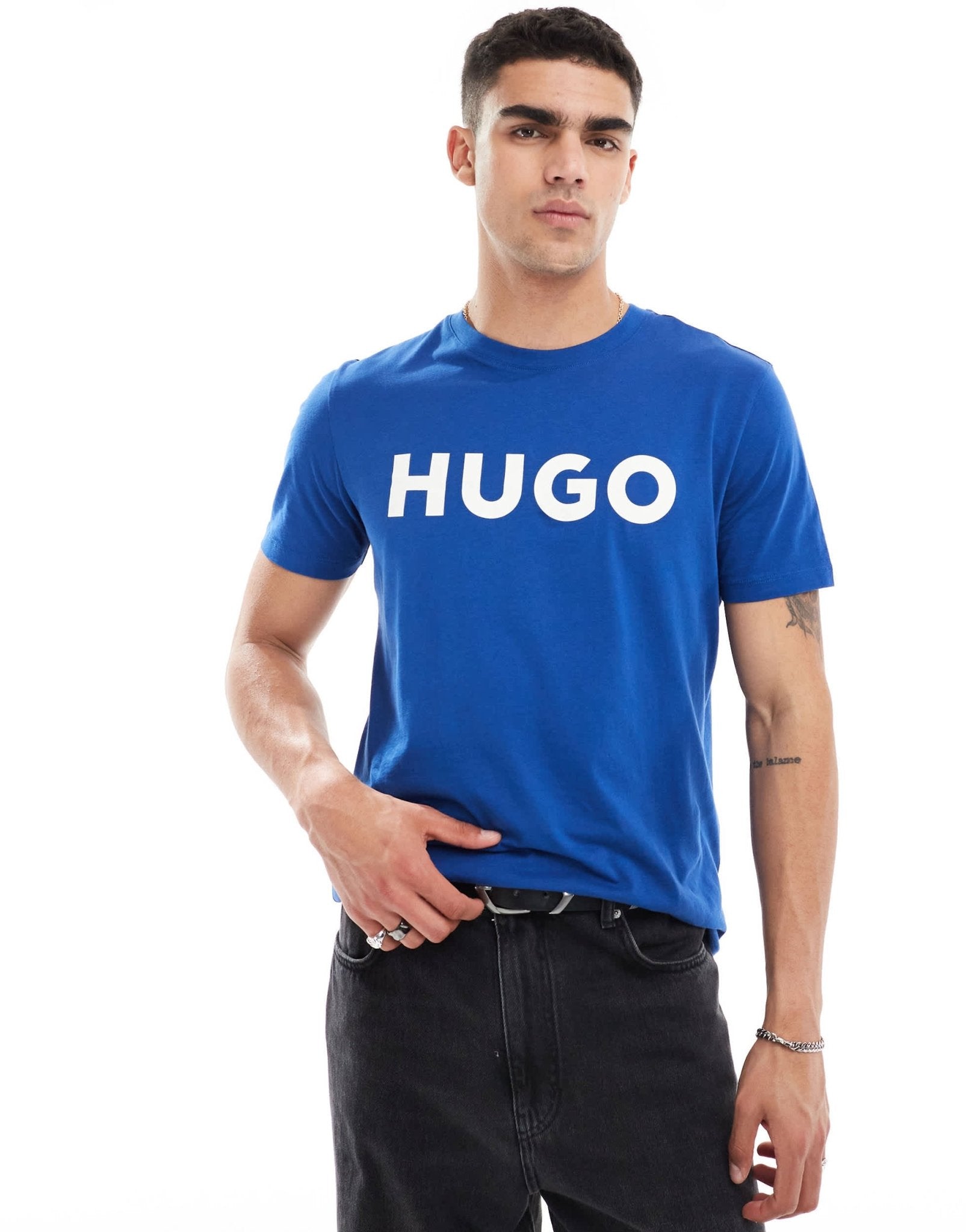 HUGO Dulivio relaxed t-shirt in blue - ASOS Sample Sale EU Store