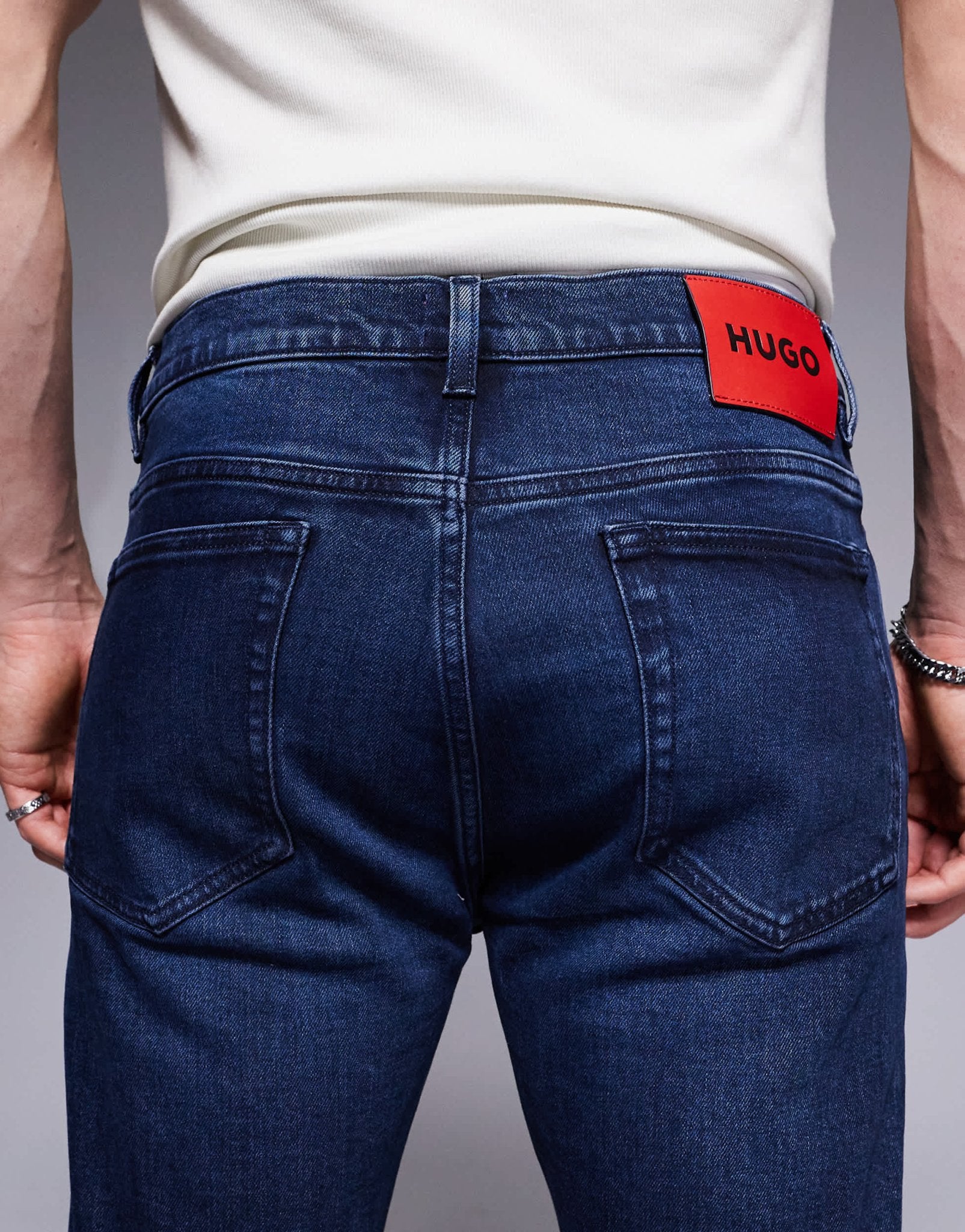 HUGO Red 708 slim fit jeans in dark blue - ASOS Sample Sale EU Store