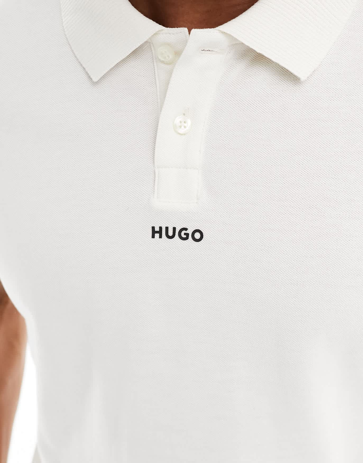 HUGO RED Dangula polo shirt in white - ASOS Sample Sale EU Store