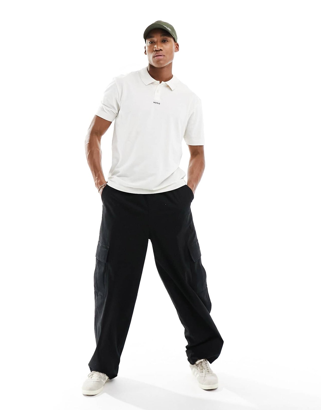HUGO RED Dangula polo shirt in white - ASOS Sample Sale EU Store
