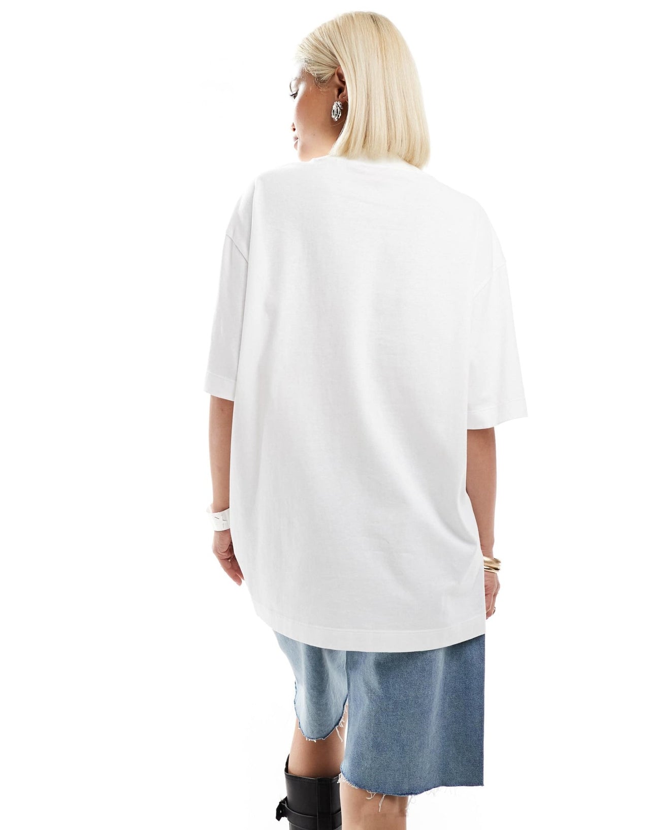 HUGO Red dargex oversized t-shirt in white with poster print - ASOS Sample Sale EU Store