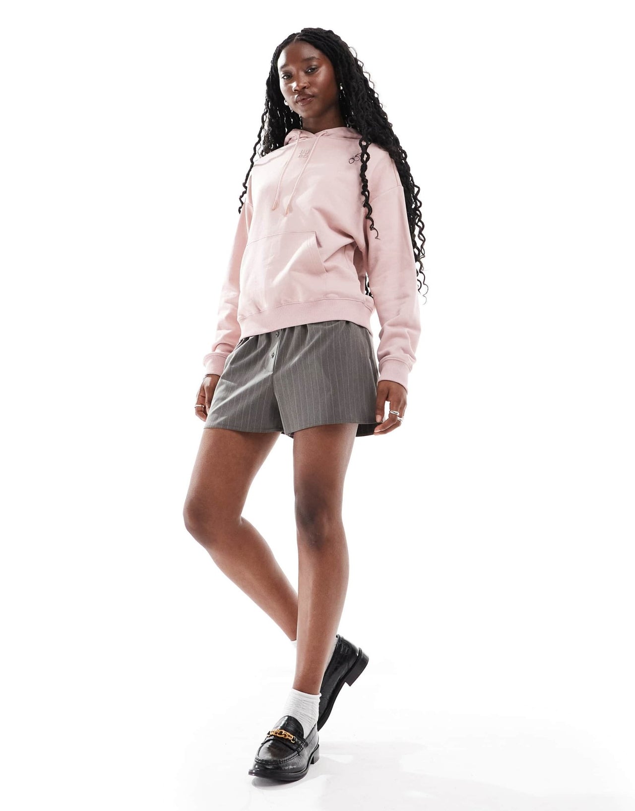 HUGO Red delfinia pullover hoodie in light pink - ASOS Sample Sale EU Store