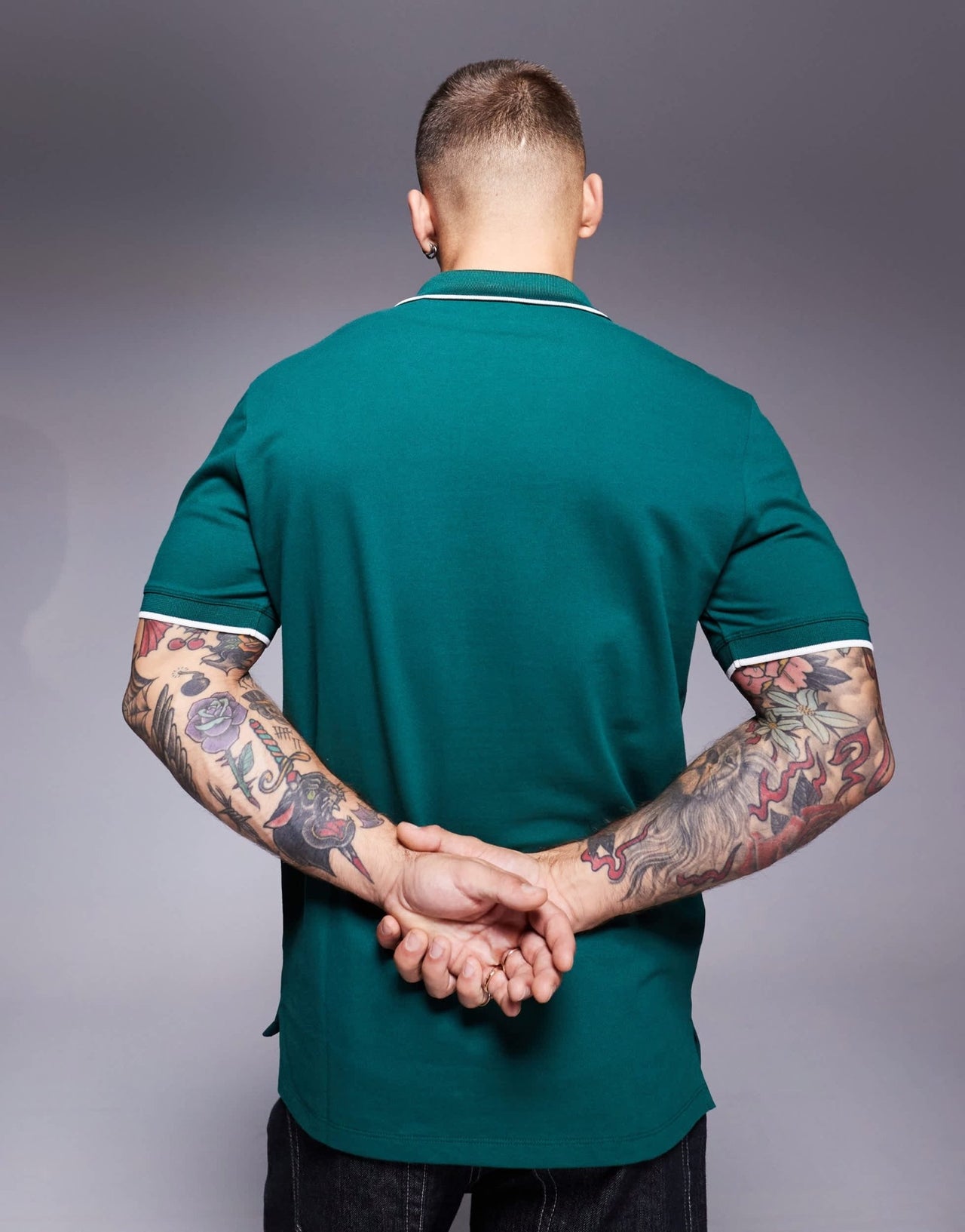 HUGO Red dinoso polo shirt in forest green - ASOS Sample Sale EU Store