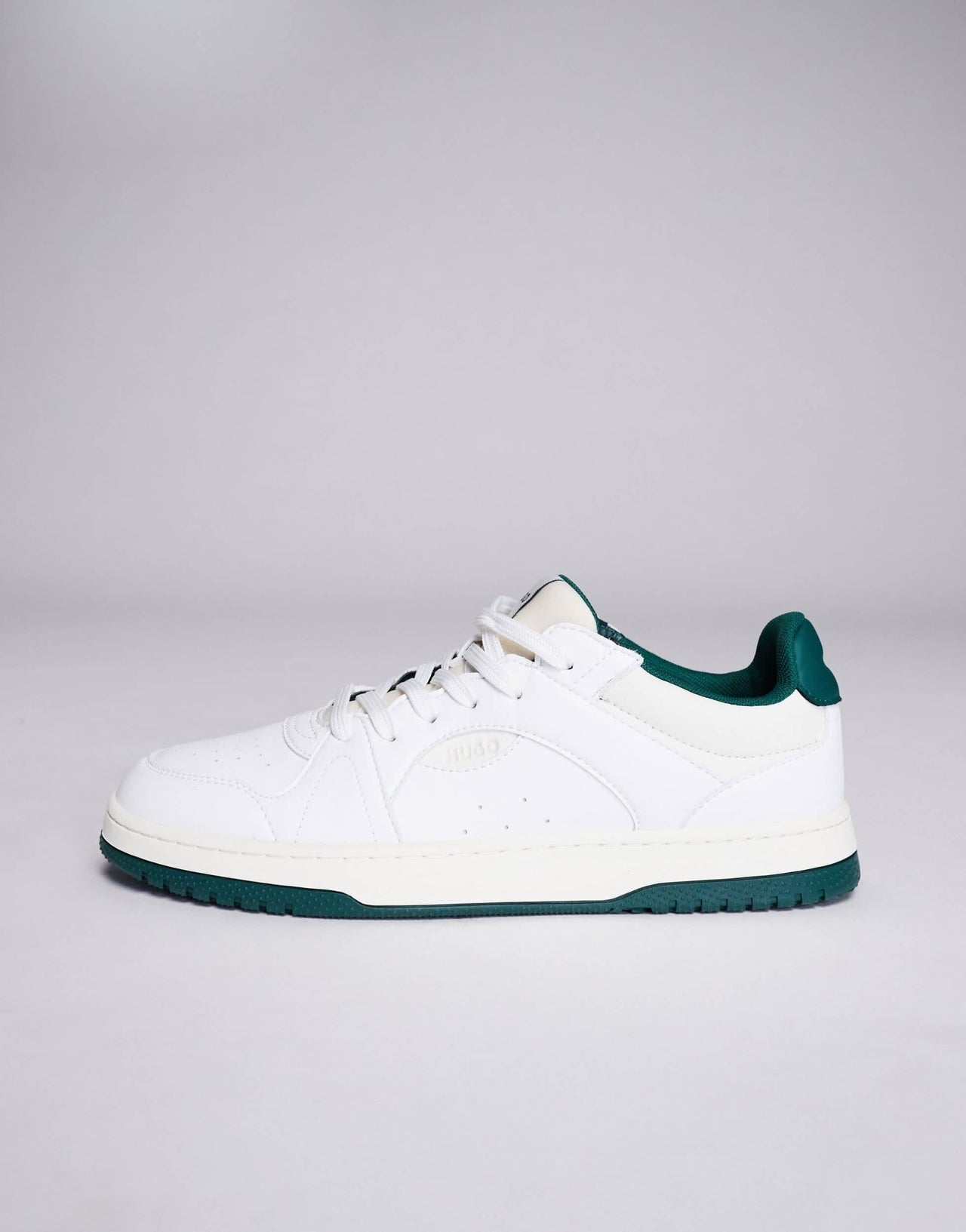HUGO Red hadrian tenn trainers in white and green - ASOS Sample Sale EU Store
