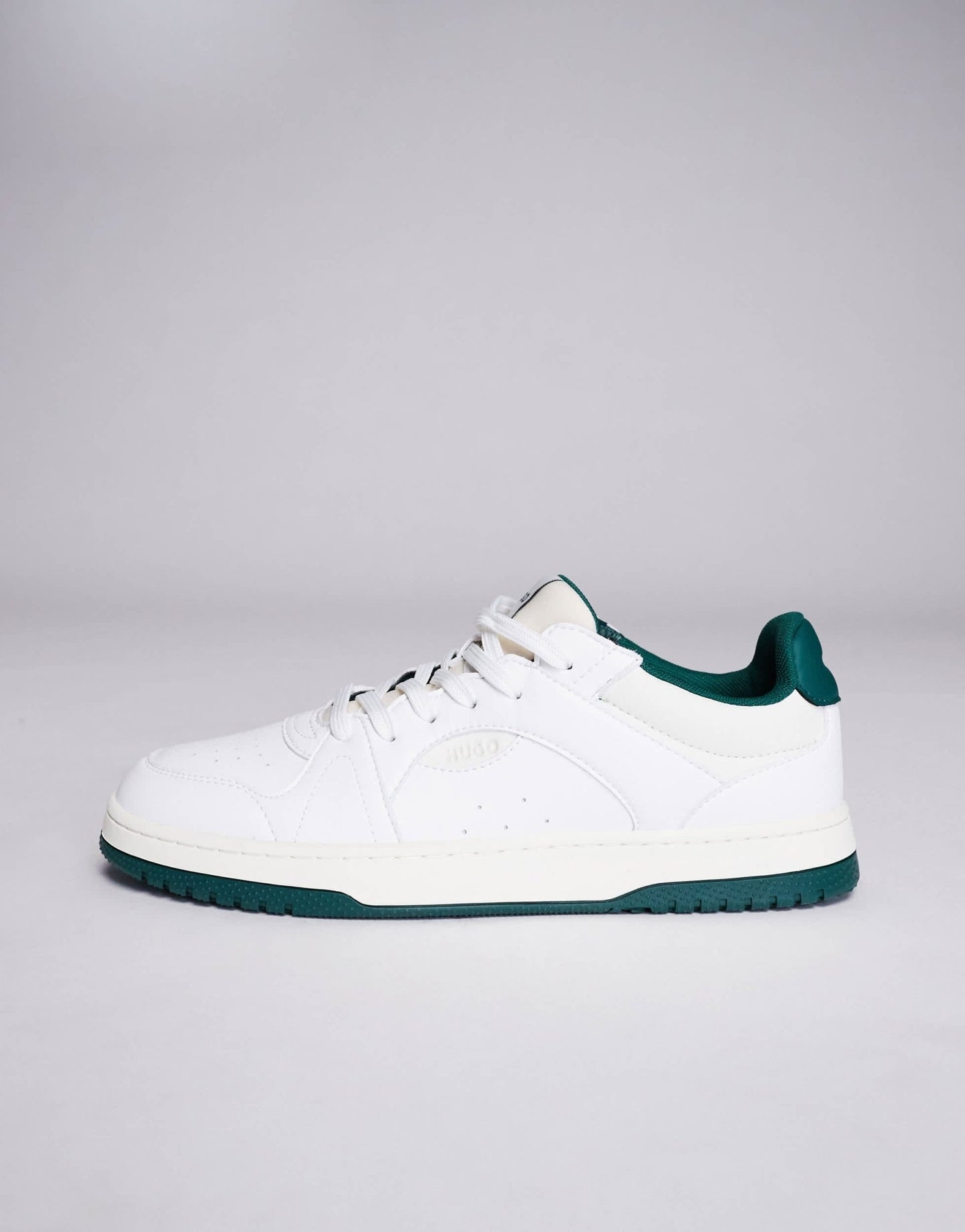 HUGO Red hadrian tenn trainers in white and green - ASOS Sample Sale EU Store