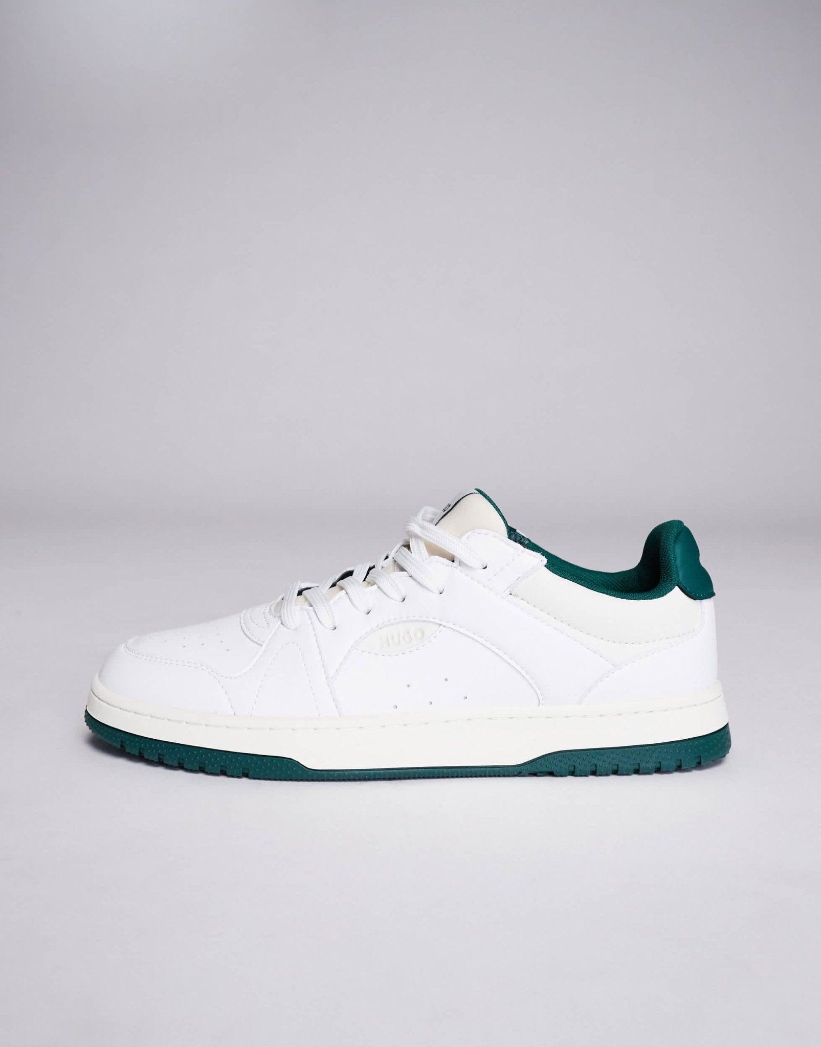 HUGO Red hadrian tenn trainers in white and green - ASOS Sample Sale EU Store