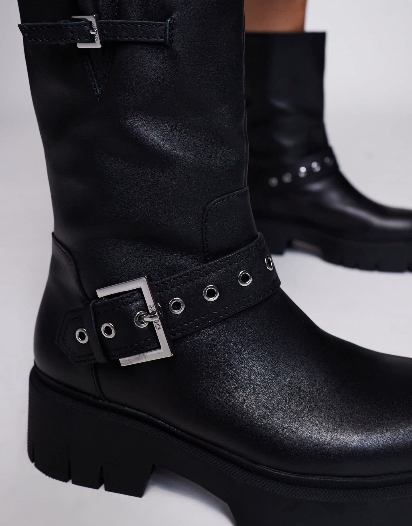HUGO Red Kris chunky biker boot in black - ASOS Sample Sale EU Store